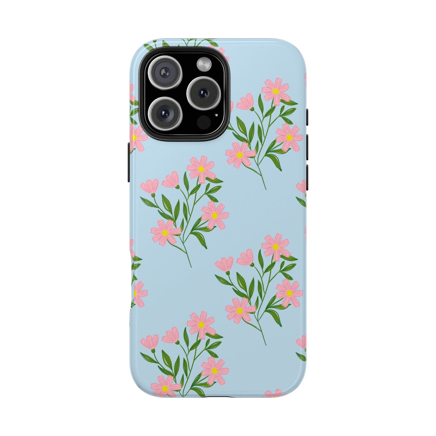 Pink Comsos Flowers Tough Phone Case | Garden Inspired Gift | Floral Phone Cover