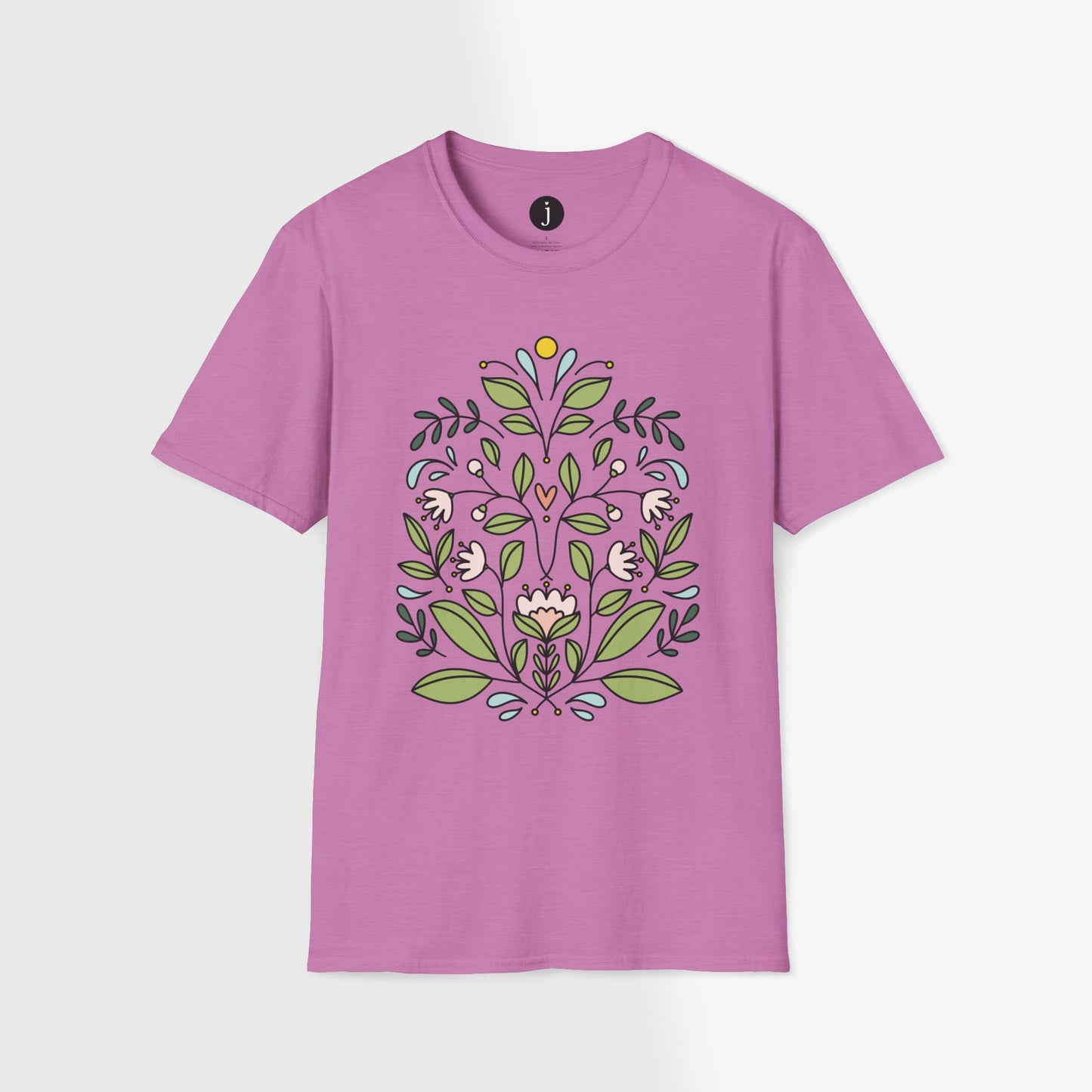 Floral Blooms Unisex Softstyle T-Shirt | 7 Color Options