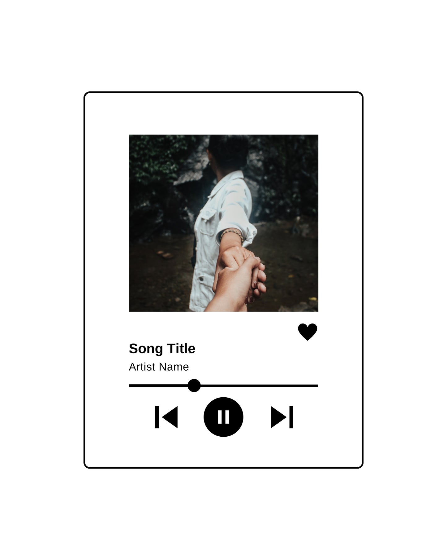 Custom Photo Song Unframed Photo Print or Greeting Card | Personalized Couples Gift Wedding Decor