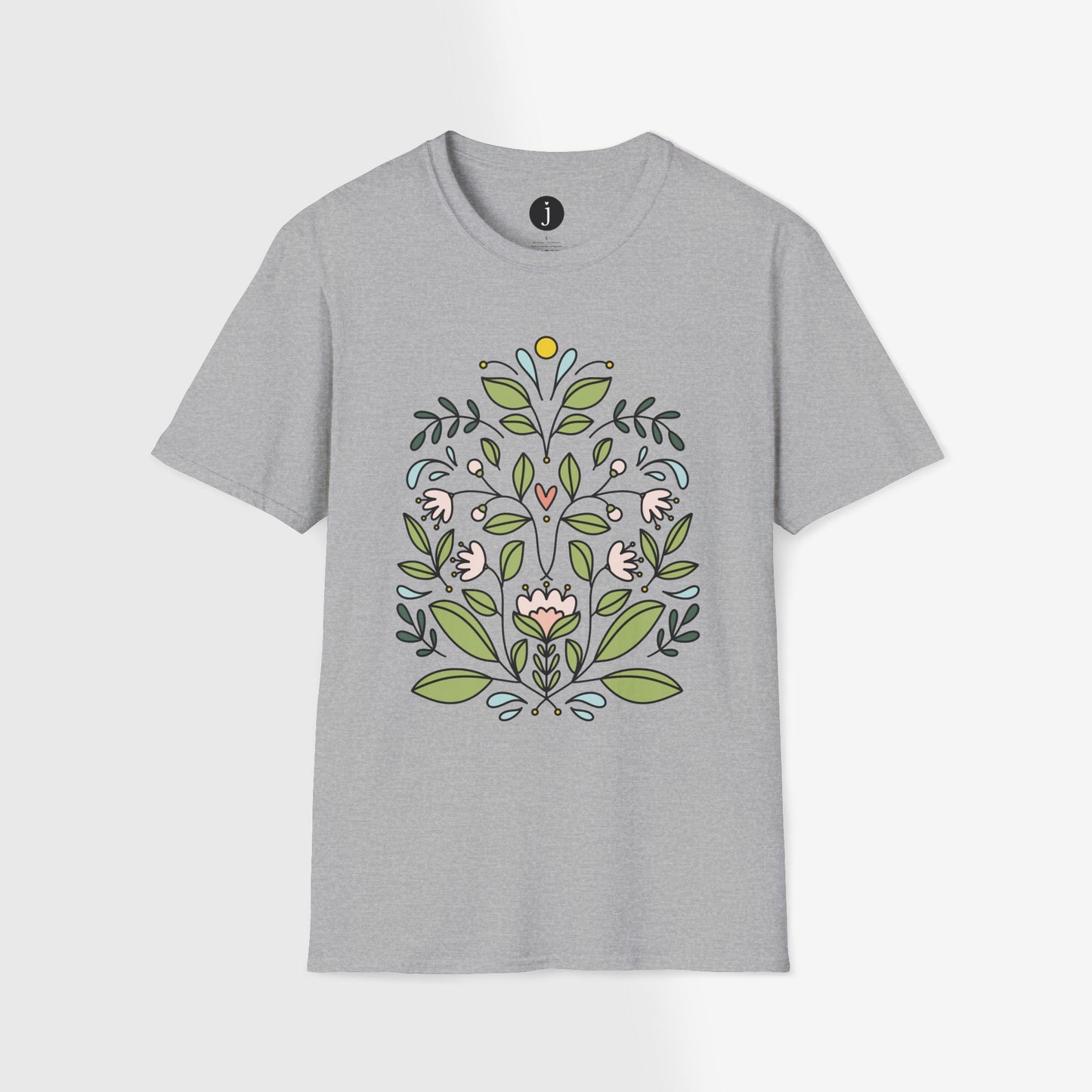Floral Blooms Unisex Softstyle T-Shirt | 7 Color Options