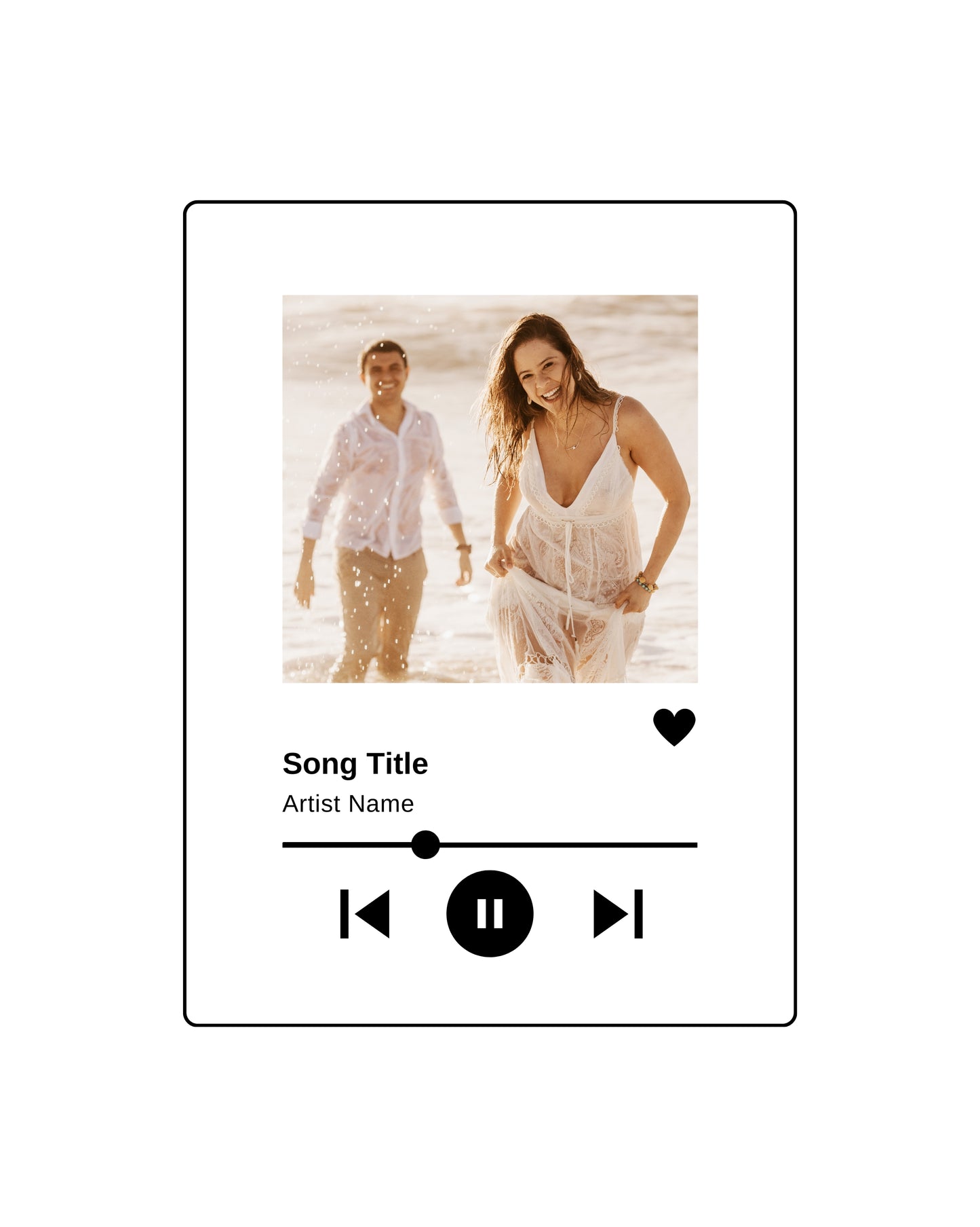 Custom Photo Song Unframed Photo Print or Greeting Card | Personalized Couples Gift Wedding Decor
