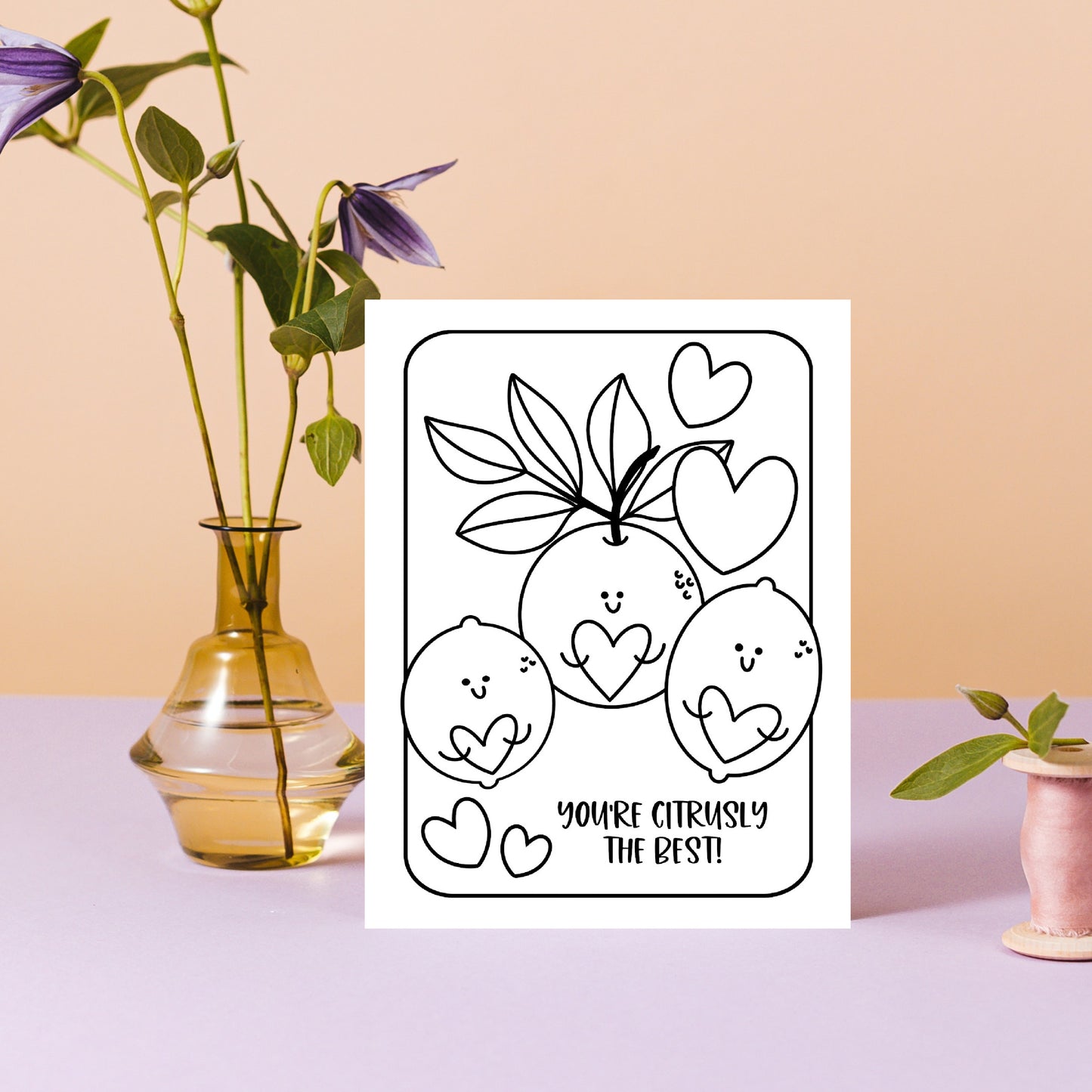 Love Puns Coloring Page Printable | 10 Digital Cards for Couples, Lovers, Best Friends & Foodies
