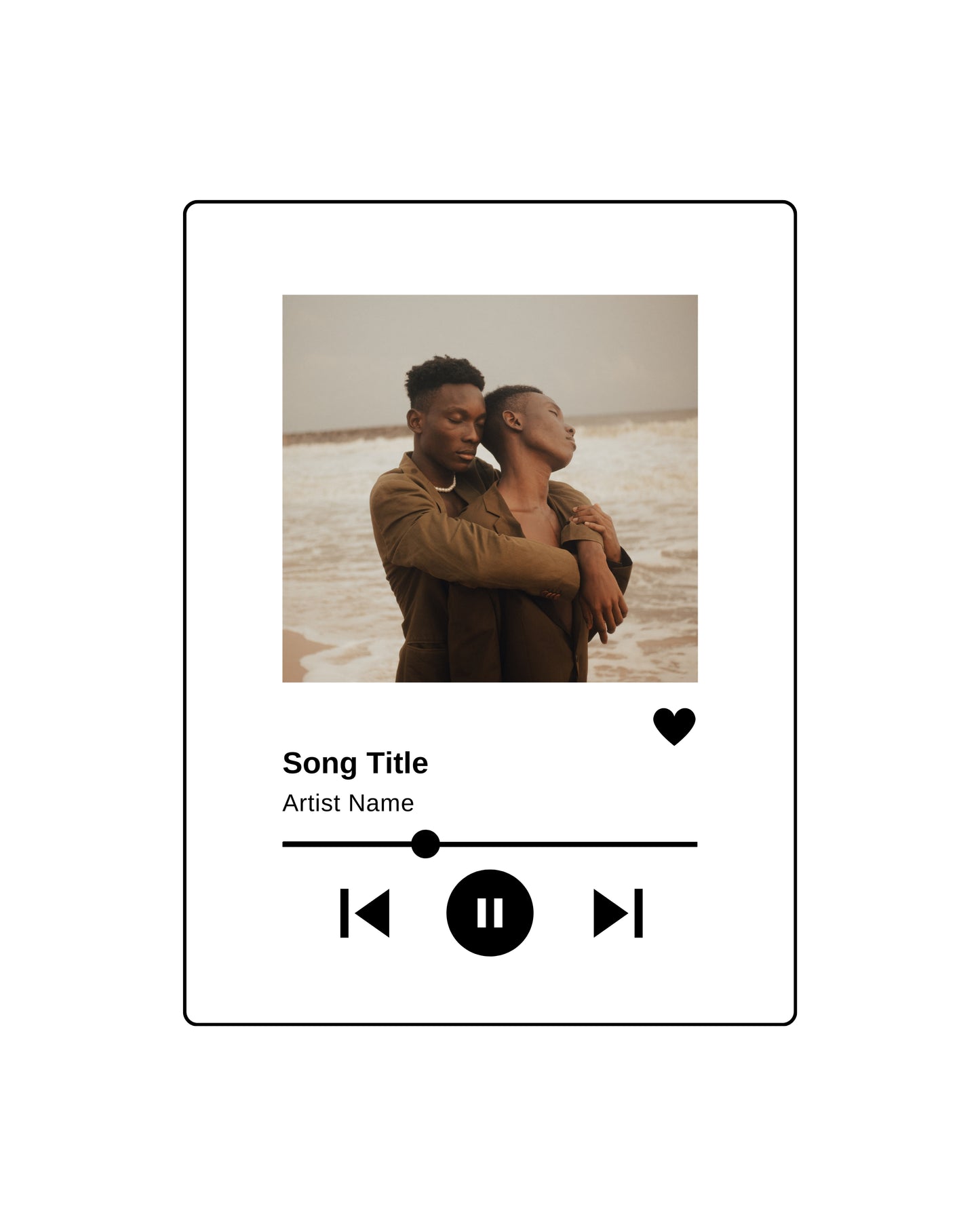 Custom Photo Song Unframed Photo Print or Greeting Card | Personalized Couples Gift Wedding Decor