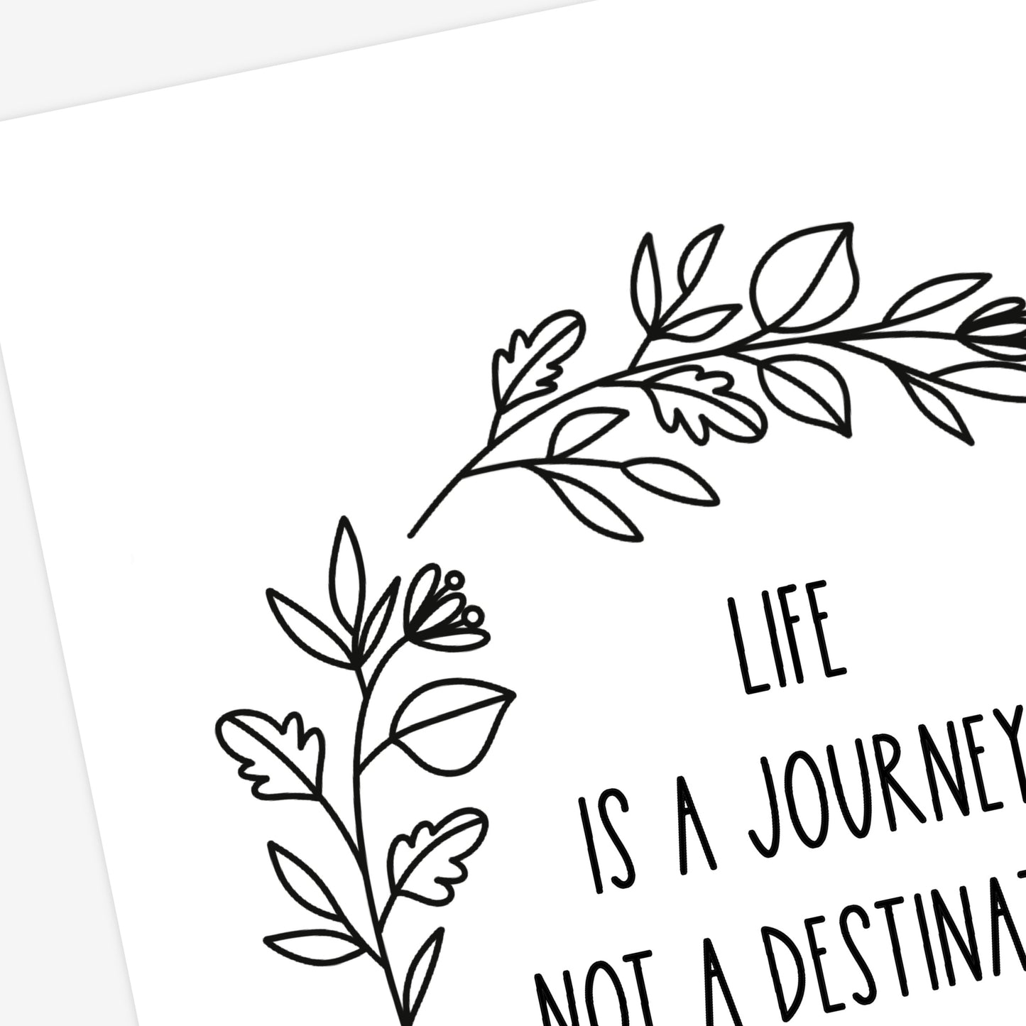 25 Pk Planting Positivity Large Print Floral Coloring Pages | Mindful Nature Themed Illustrations