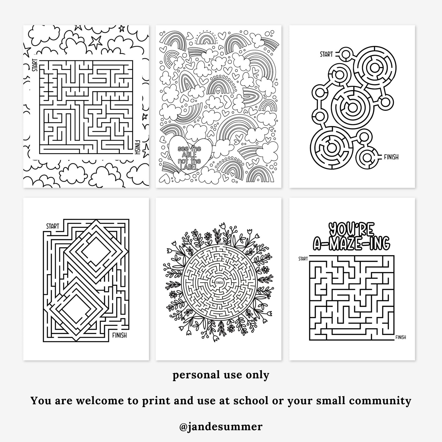 30Pk Celebrate Autism Coloring Sheets | Neurodiversity Inclusion & Acceptance | Hand-Drawn Coloring Pages By An Autism Momma + Color Tester Pages