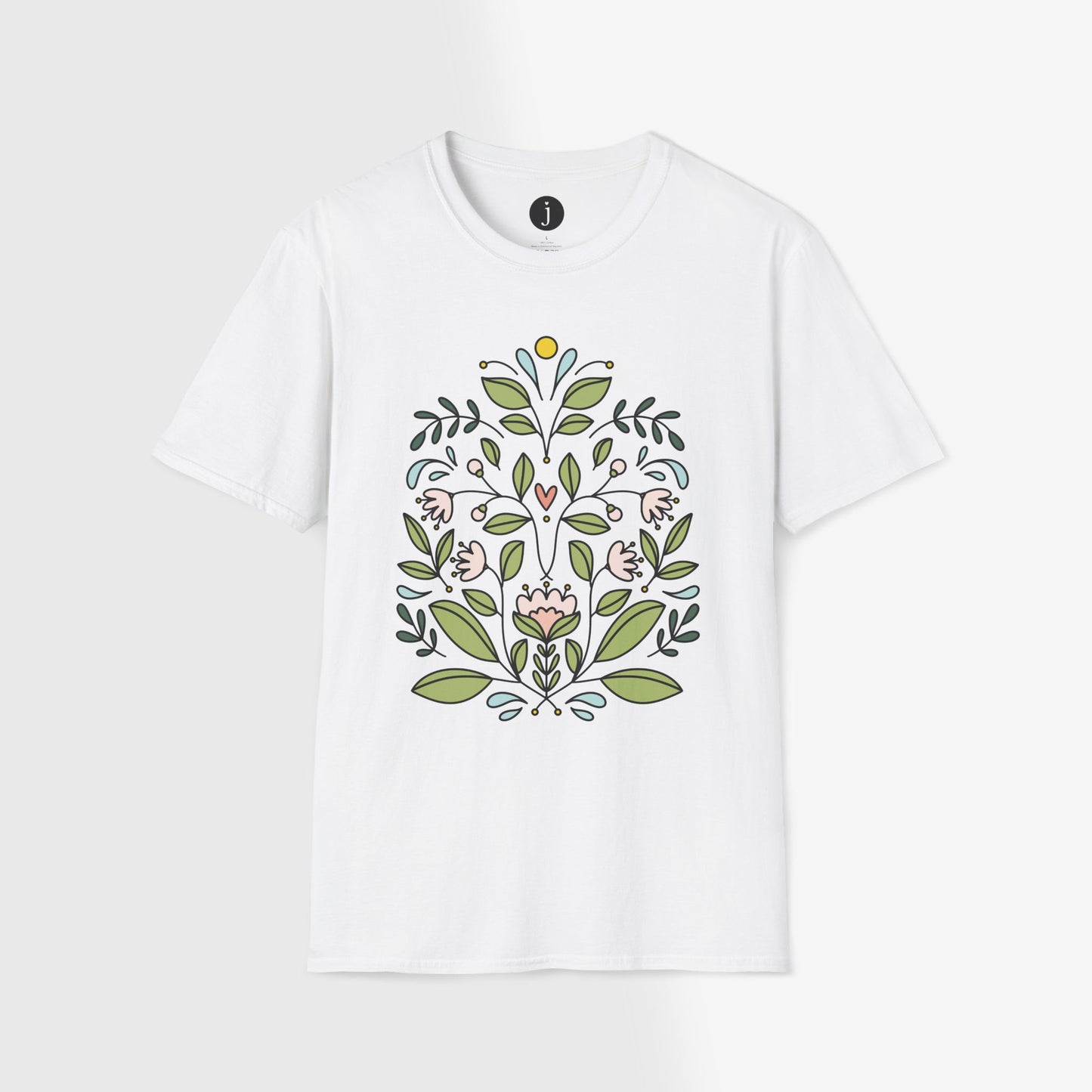 Floral Blooms Unisex Softstyle T-Shirt | 7 Color Options