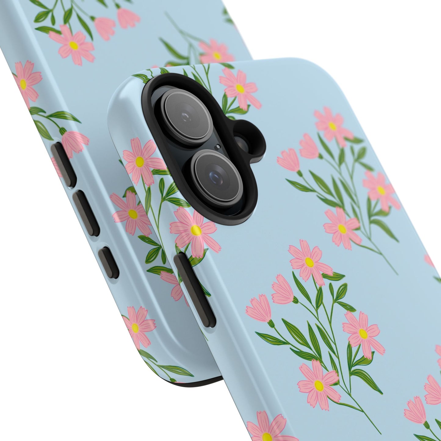 Pink Comsos Flowers Tough Phone Case | Garden Inspired Gift | Floral Phone Cover