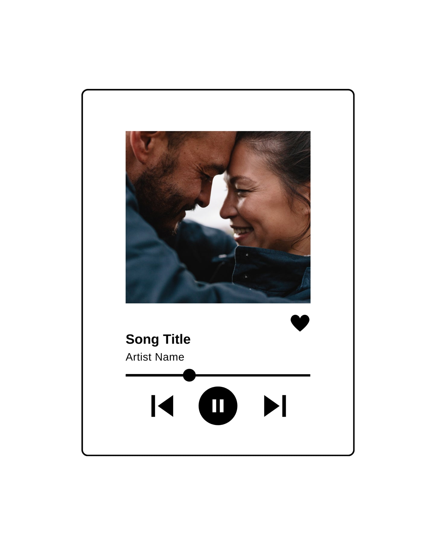 Custom Photo Song Unframed Photo Print or Greeting Card | Personalized Couples Gift Wedding Decor
