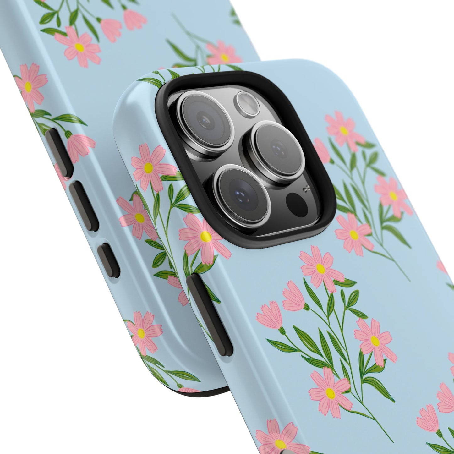 Pink Comsos Flowers Tough Phone Case | Garden Inspired Gift | Floral Phone Cover