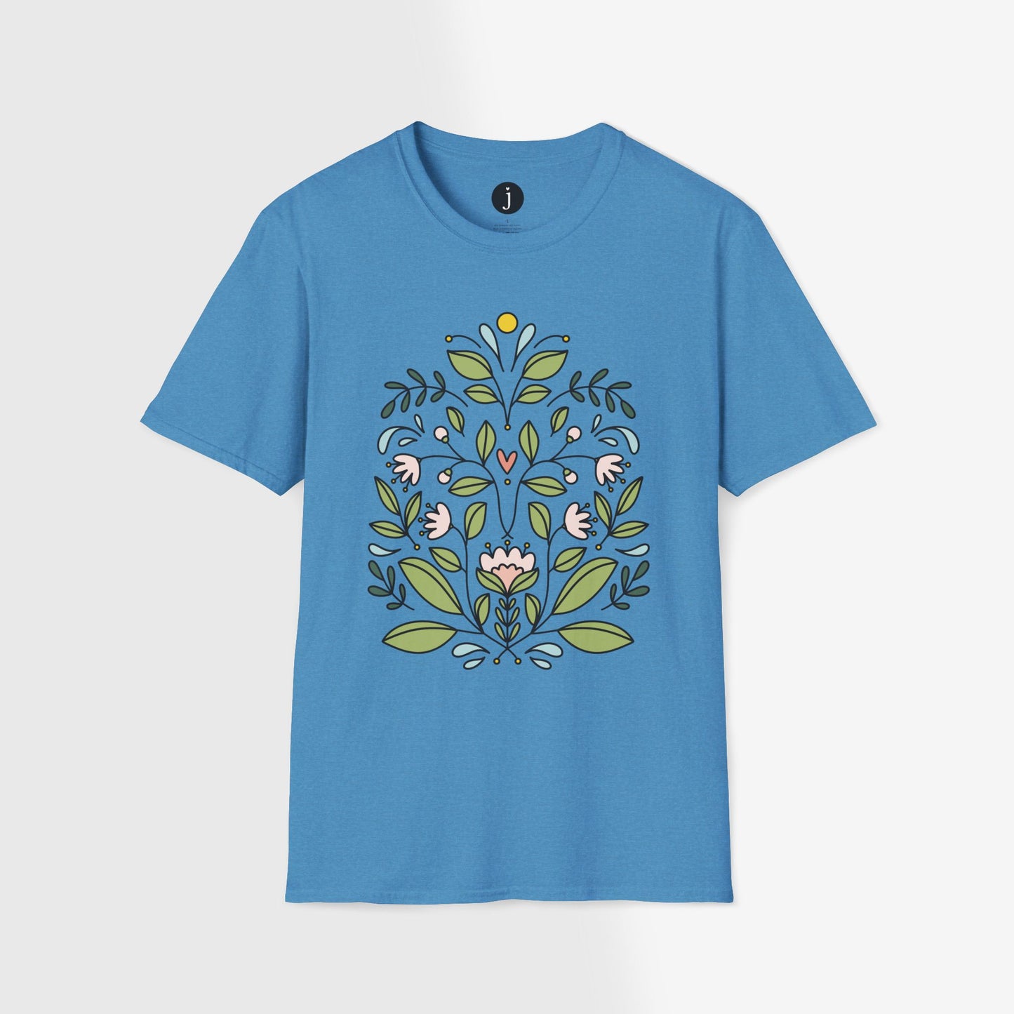 Floral Blooms Unisex Softstyle T-Shirt | 7 Color Options