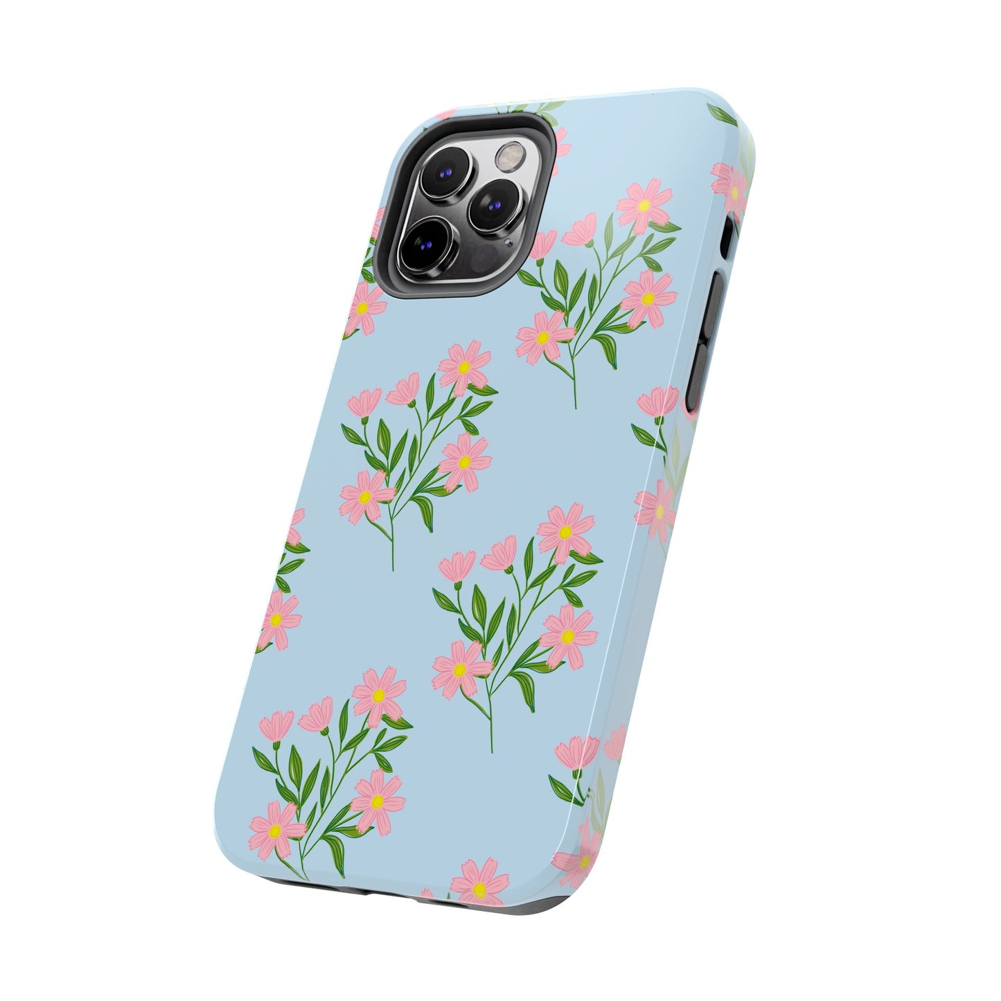 Pink Comsos Flowers Tough Phone Case | Garden Inspired Gift | Floral Phone Cover