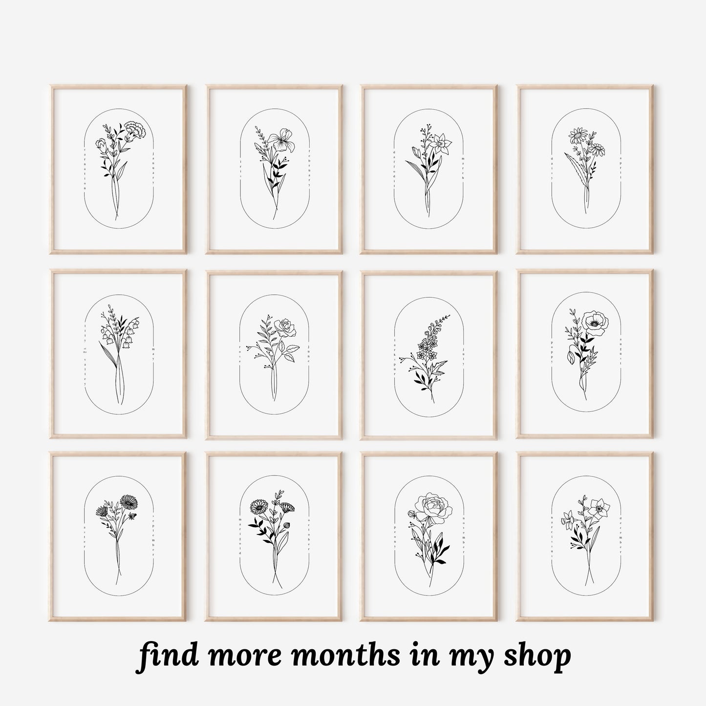 February Birth Flower Print | Iris Violet Primrose Simple Floral Wall Decor | Nursery Art Birthday Gift Remembrance Keepsake