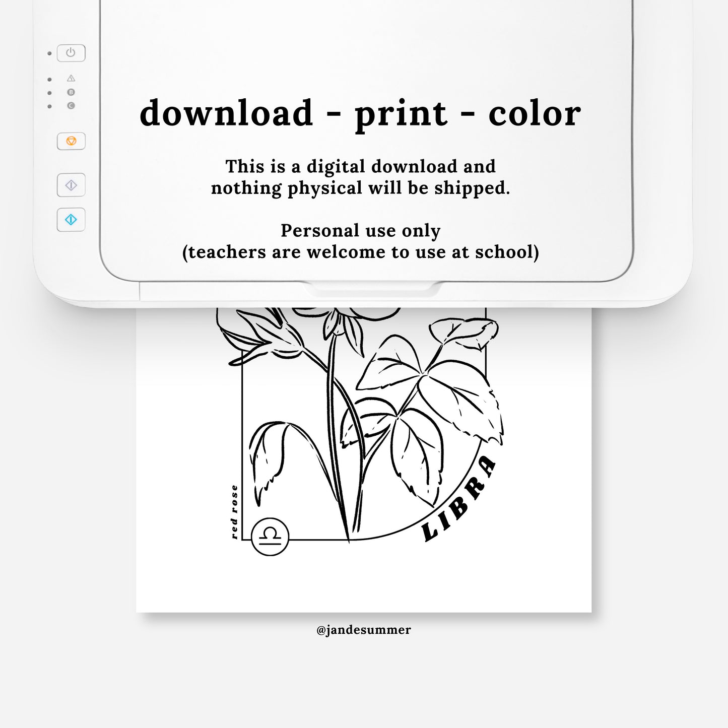 12 Zodiac Birth Flower Coloring Page Printables | Astrology Coloring Book | Floral Inspired Digital Sheets