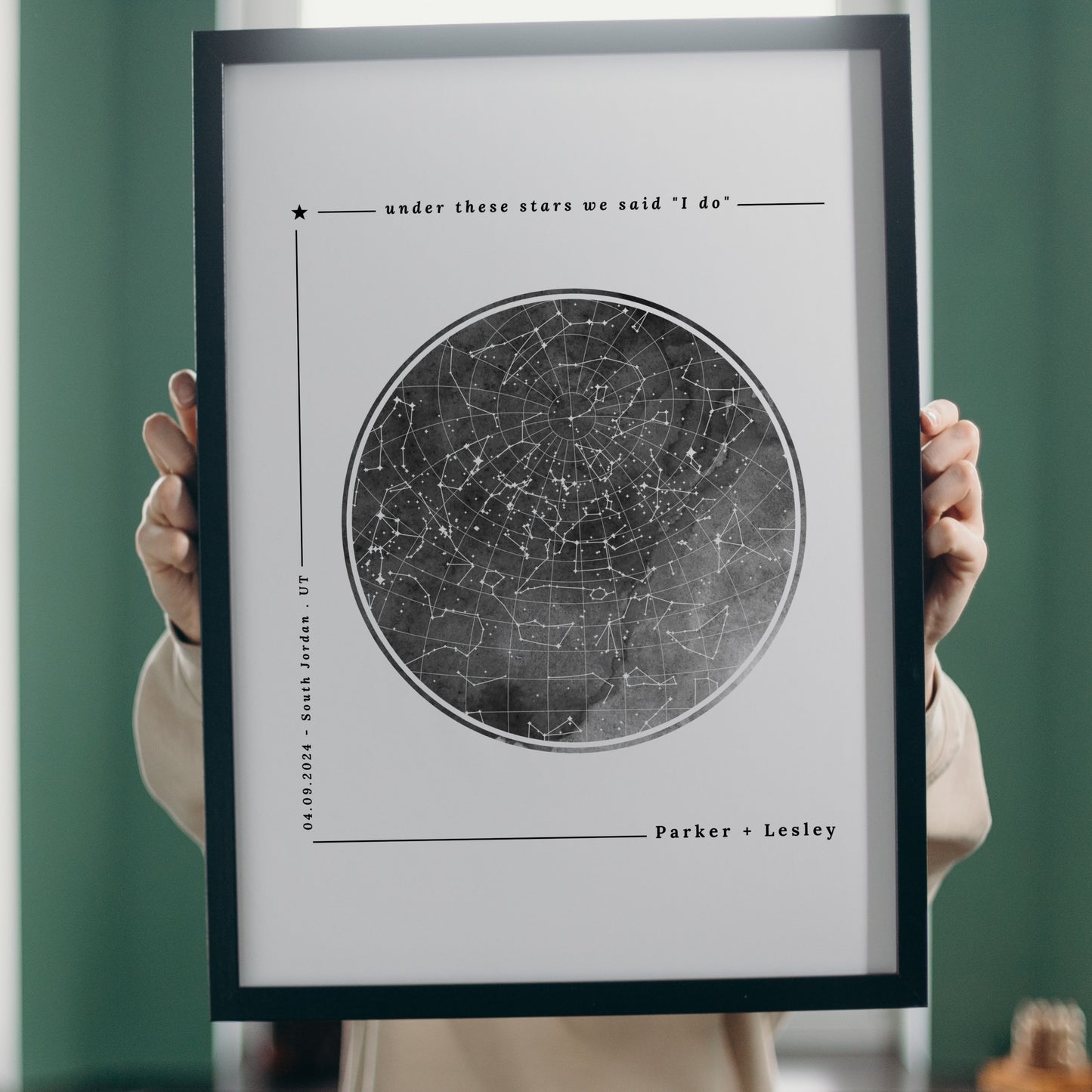 Personalized Star Map Print | Unframed Custom Star Sky Art Digital Wall Decor | Night to Remember Special Dates Wedding Gift