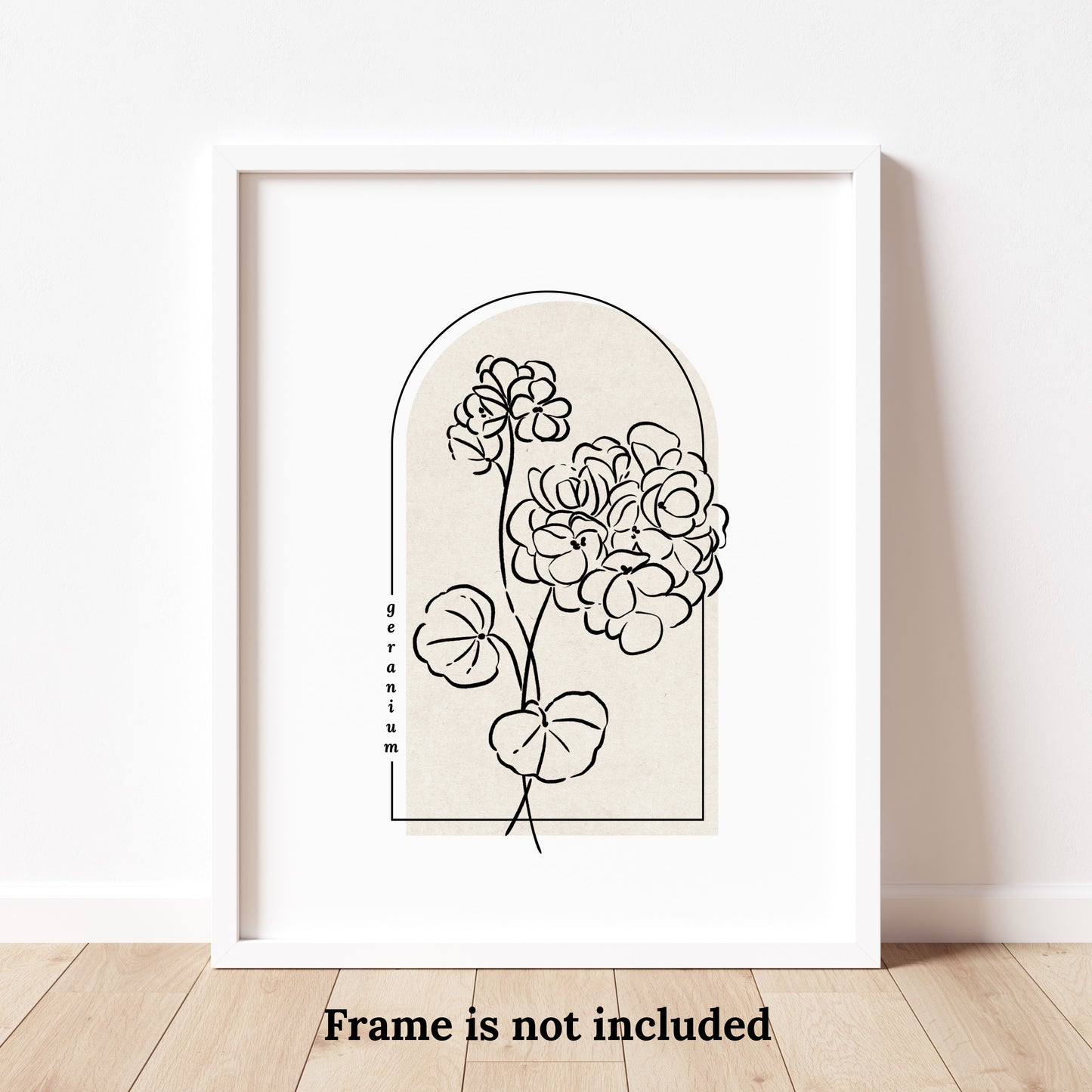 Geranium Flower Unframed Art Print | Floral Illustration Cottagecore Garden Inspired Wall Decor