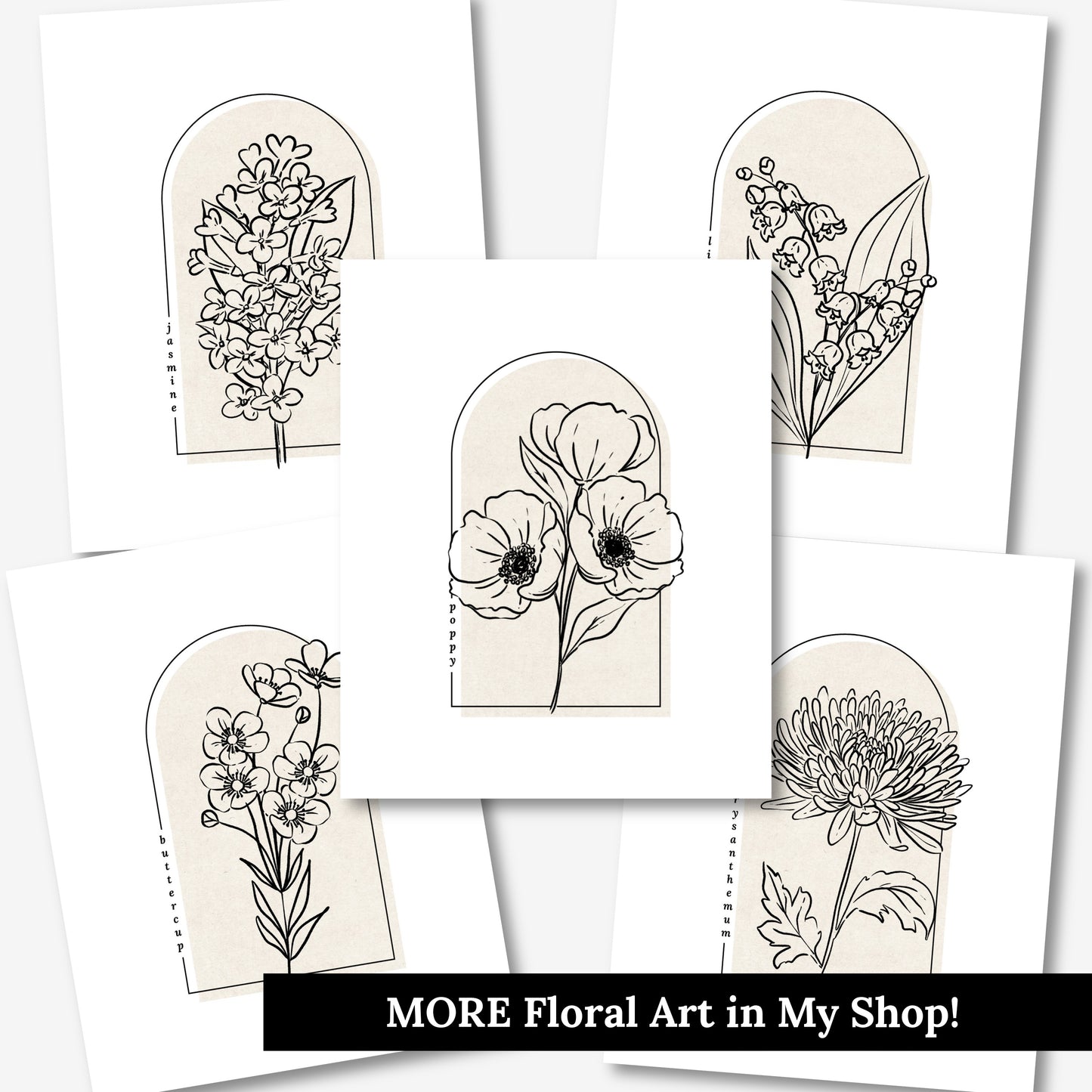 Geranium Flower Unframed Art Print | Floral Illustration Cottagecore Garden Inspired Wall Decor