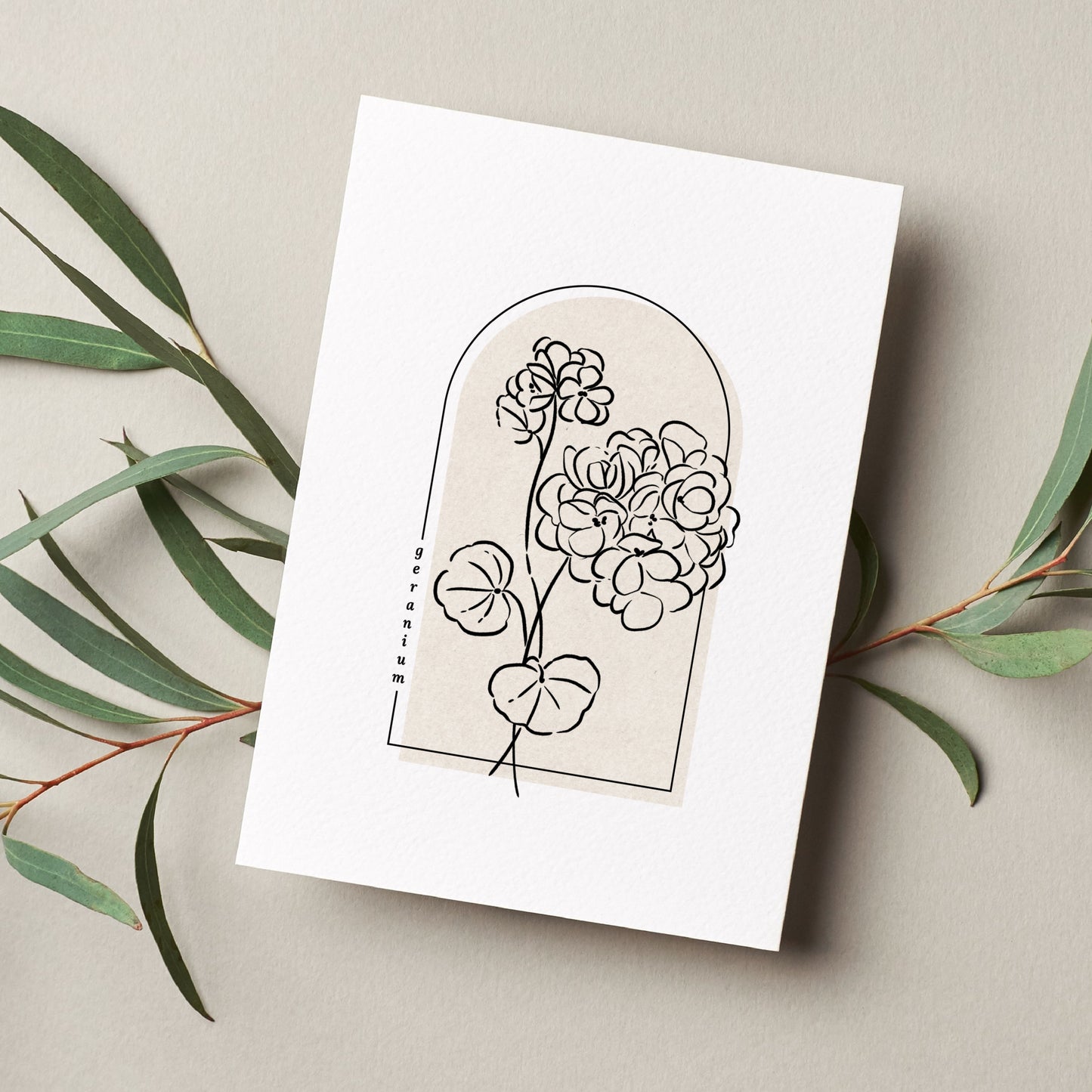 Geranium Flower Unframed Art Print | Floral Illustration Cottagecore Garden Inspired Wall Decor