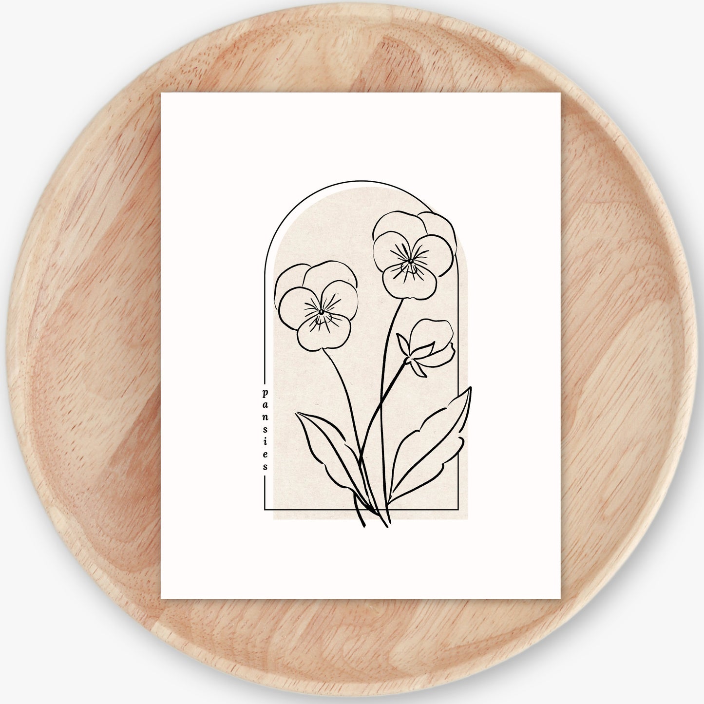 Pansies Flower Unframed Art Print | Floral Illustration Cottagecore Garden Inspired Wall Decor