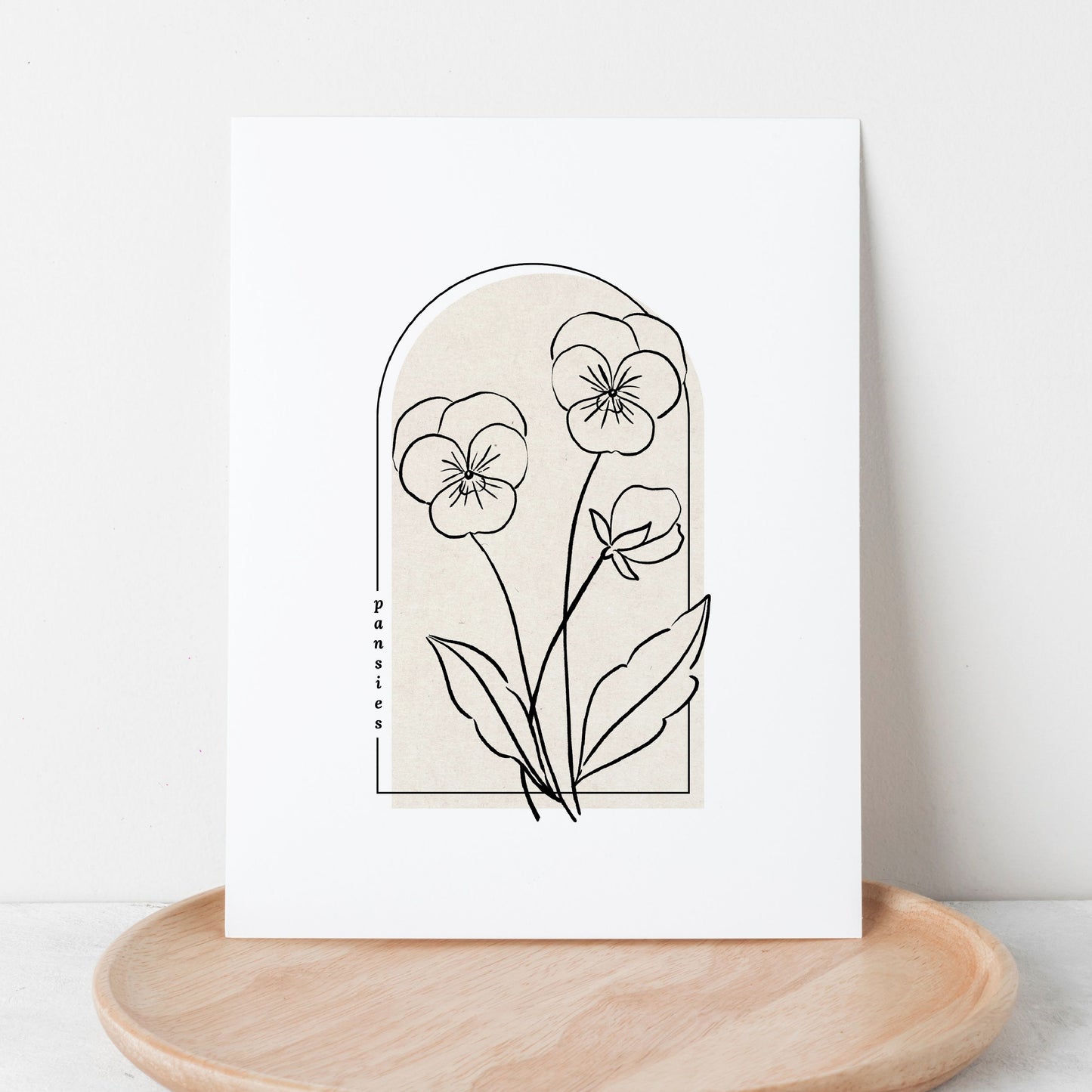 Pansies Flower Unframed Art Print | Floral Illustration Cottagecore Garden Inspired Wall Decor