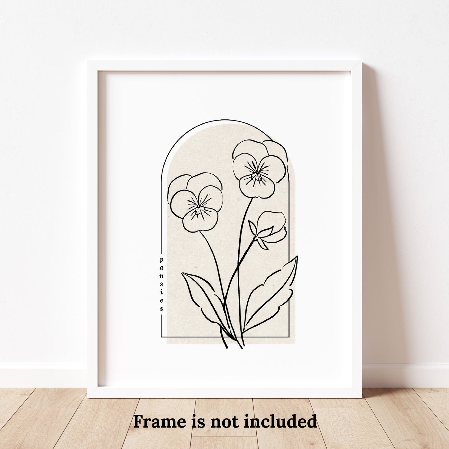 Pansies Flower Unframed Art Print | Floral Illustration Cottagecore Garden Inspired Wall Decor