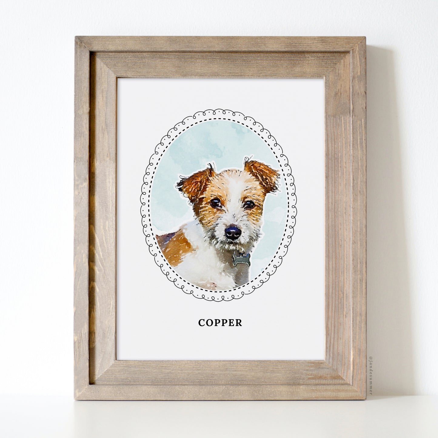 Custom Pet Watercolor Portrait | Single Personalized Dog Cat Photo Art Print | Gift for Dog Mom Pet Parent