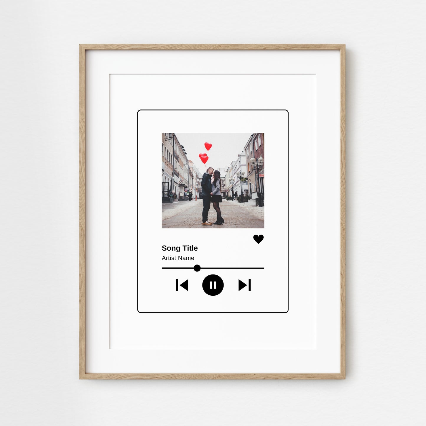 Custom Photo Song Unframed Photo Print or Greeting Card | Personalized Couples Gift Wedding Decor