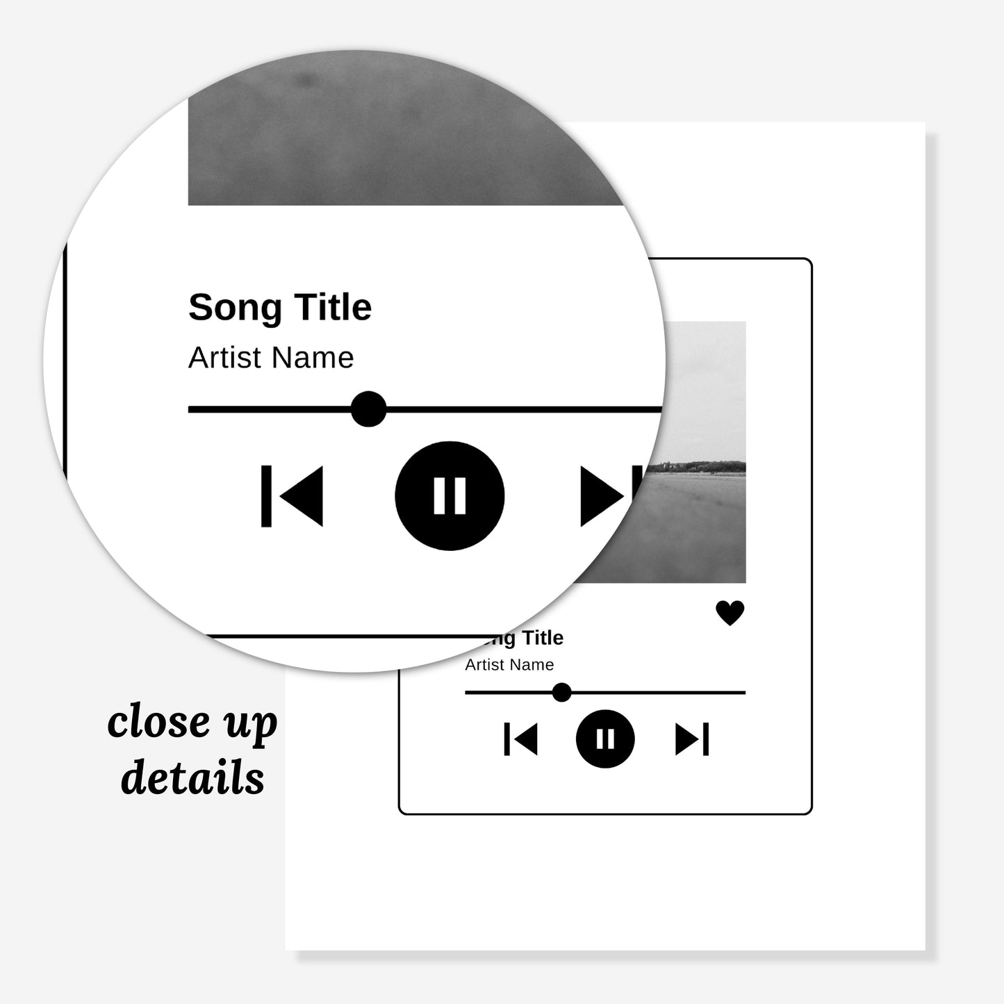 Custom Photo Song Unframed Photo Print or Greeting Card | Personalized Couples Gift Wedding Decor