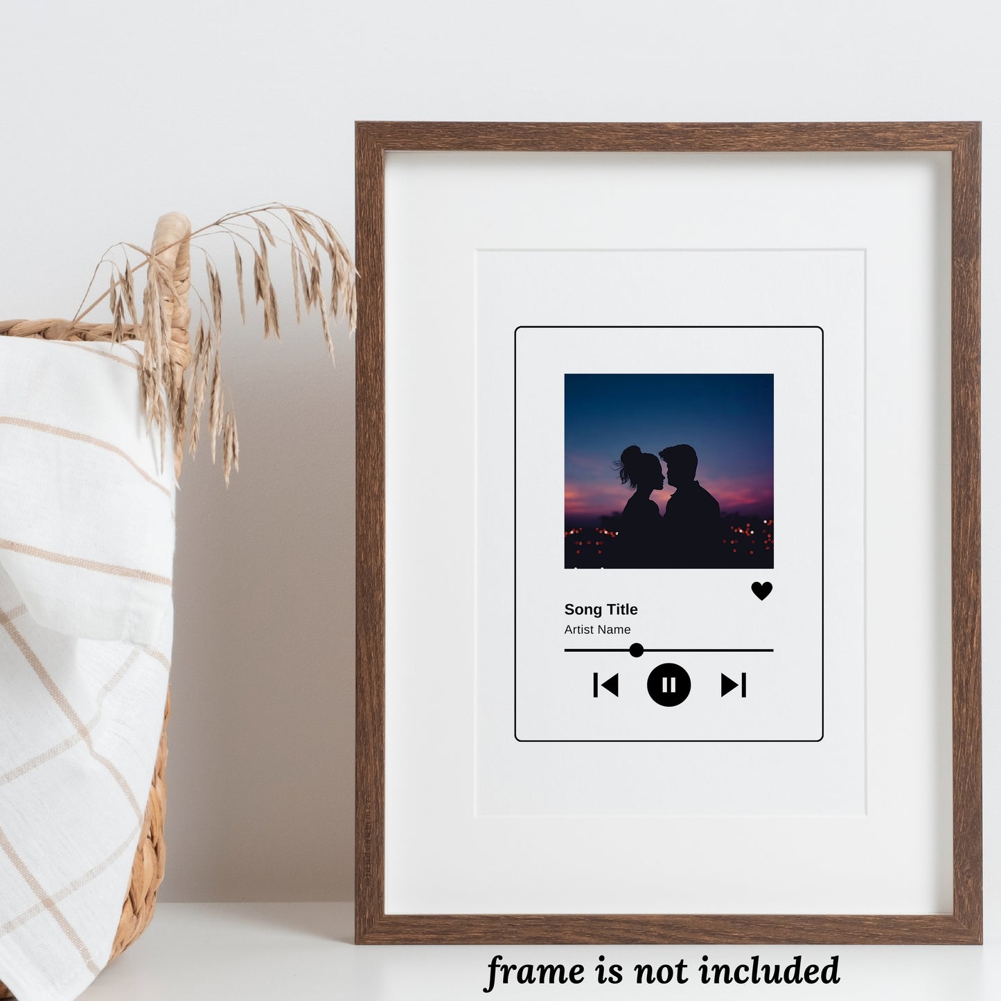 Custom Photo Song Unframed Photo Print or Greeting Card | Personalized Couples Gift Wedding Decor