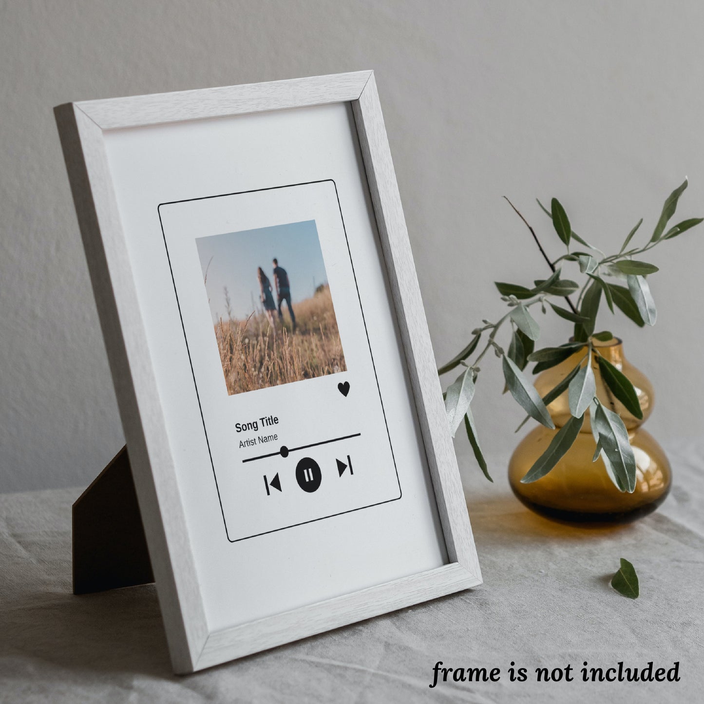 Custom Photo Song Unframed Photo Print or Greeting Card | Personalized Couples Gift Wedding Decor