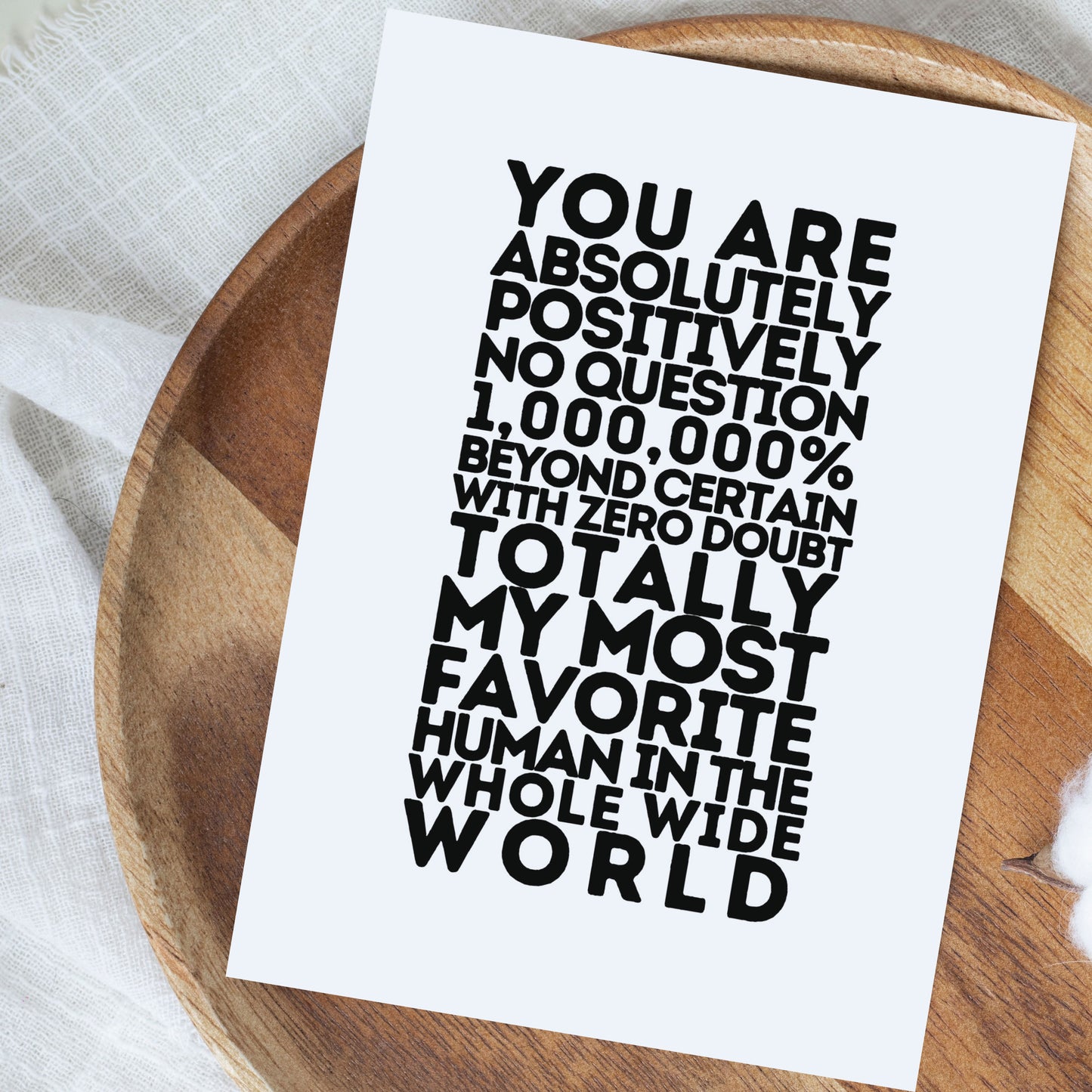 You Are My Favorite Human | 3 Options Card for Couples Valentines Day Wedding Anniversary Greeting Card Digital Printable