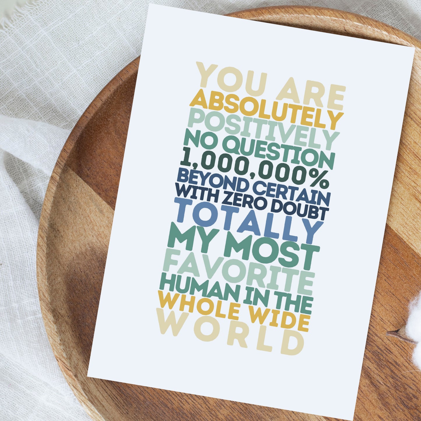 You Are My Favorite Human | 3 Options Card for Couples Valentines Day Wedding Anniversary Greeting Card Digital Printable