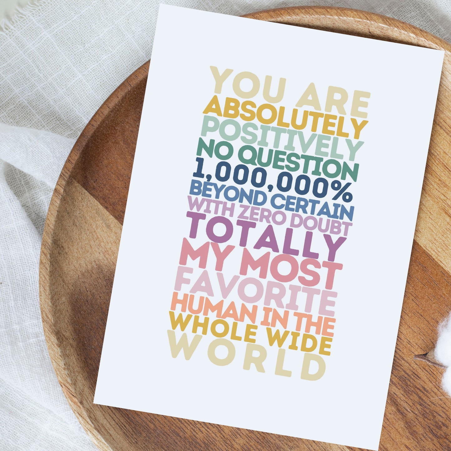 You Are My Favorite Human | 3 Options Card for Couples Valentines Day Wedding Anniversary Greeting Card Digital Printable