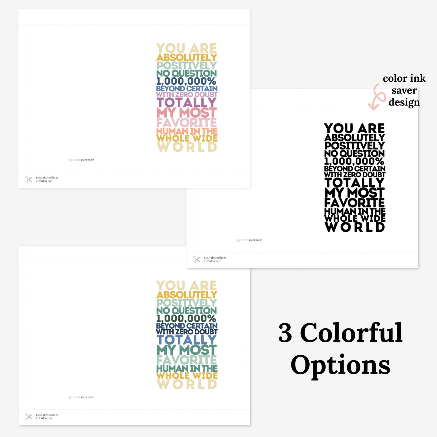 You Are My Favorite Human | 3 Options Card for Couples Valentines Day Wedding Anniversary Greeting Card Digital Printable