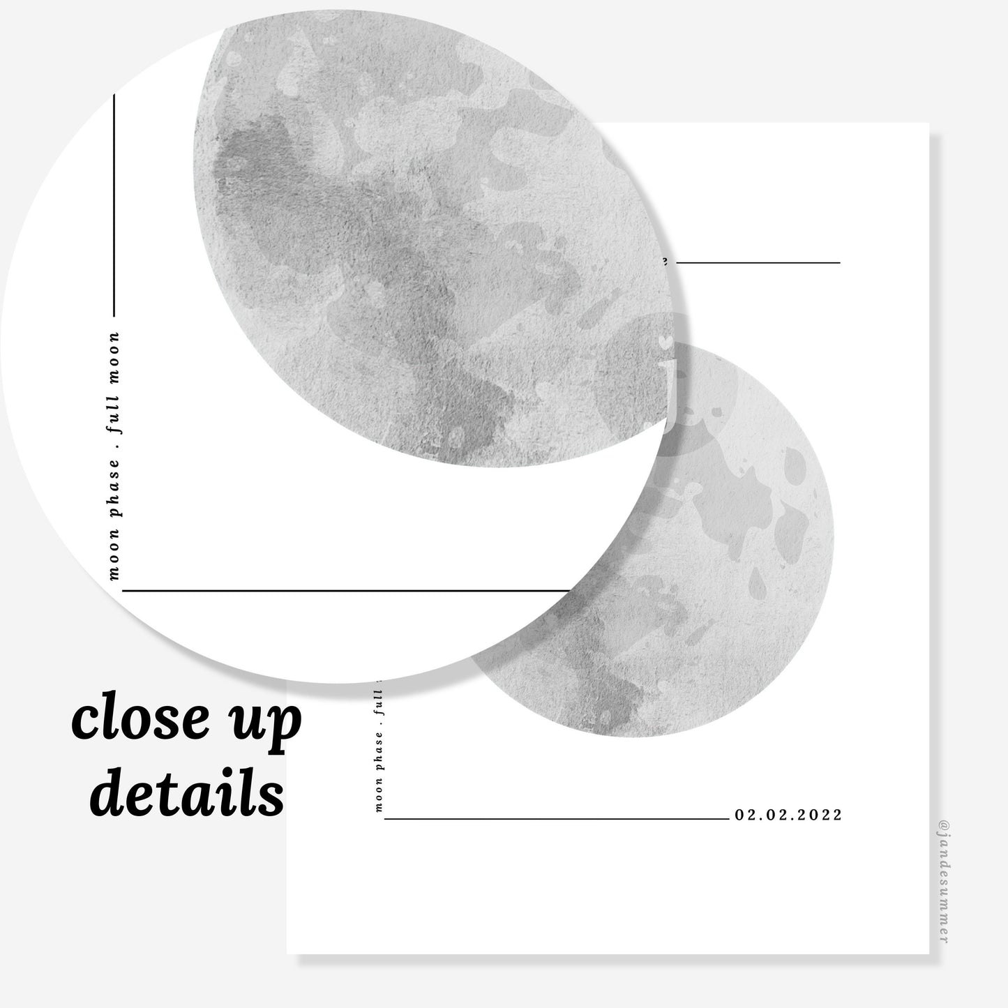 Personalized Moon Phase Print | Unframed Custom Lunar Art Wall Decor | Night to Remember Special Dates Birthday Gifts