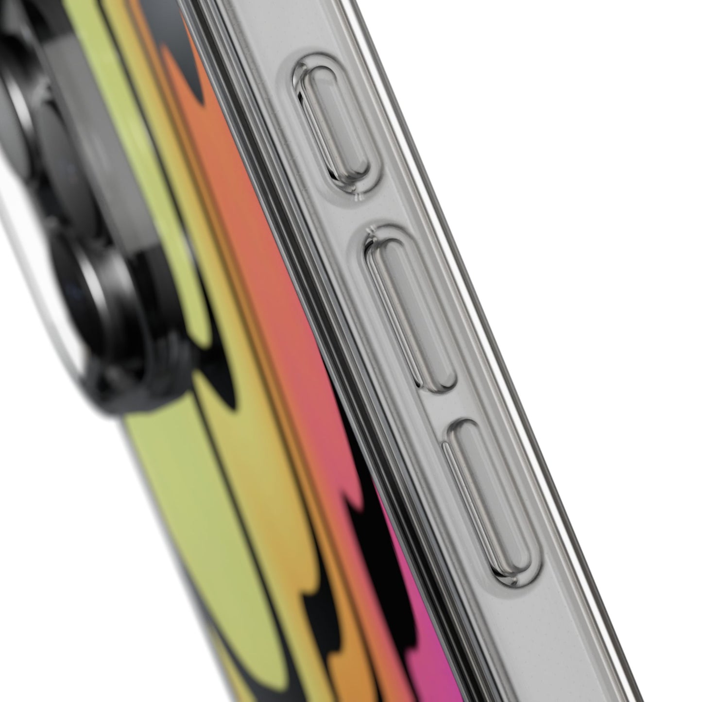 Vibrant Swirl Clear Phone Case | Trendy & Tough Rainbow Clear Phone Cover