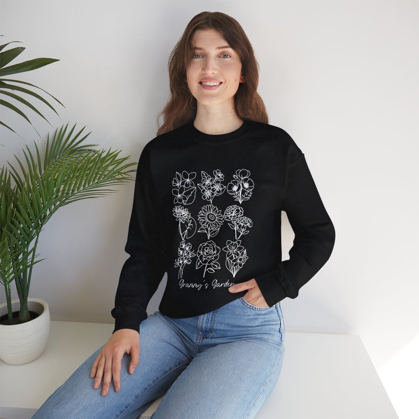 Personalized Birth Flower Garden Sweatshirt | Up to 12 Flowers