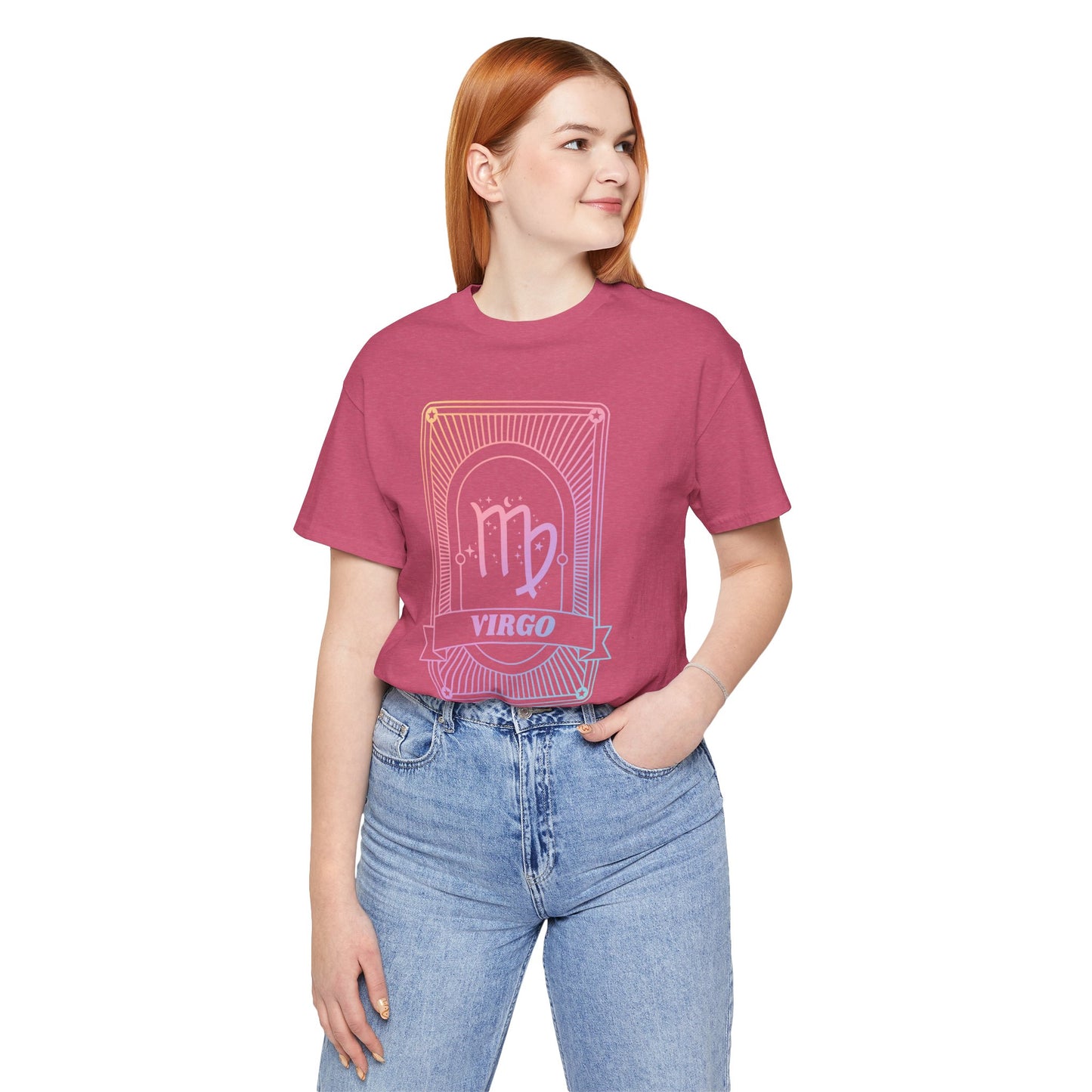 Virgo Zodiac Graphic Tee - Rainbow Astrology Shirt for Astrology Lovers | 10 Color Options