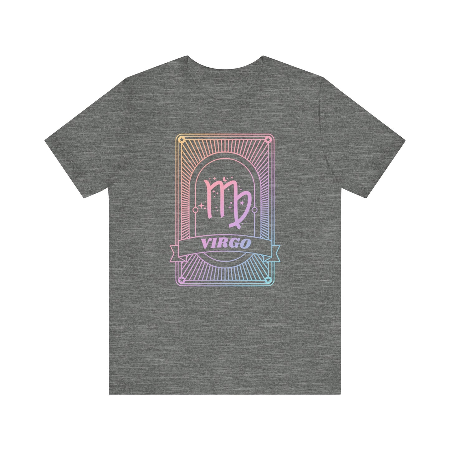 Virgo Zodiac Graphic Tee - Rainbow Astrology Shirt for Astrology Lovers | 10 Color Options