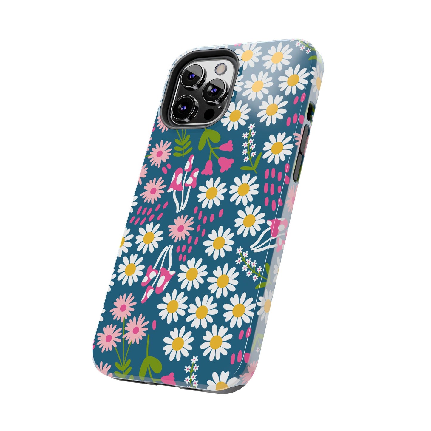 Florals + Mushrooms | Blue Tough Phone Case