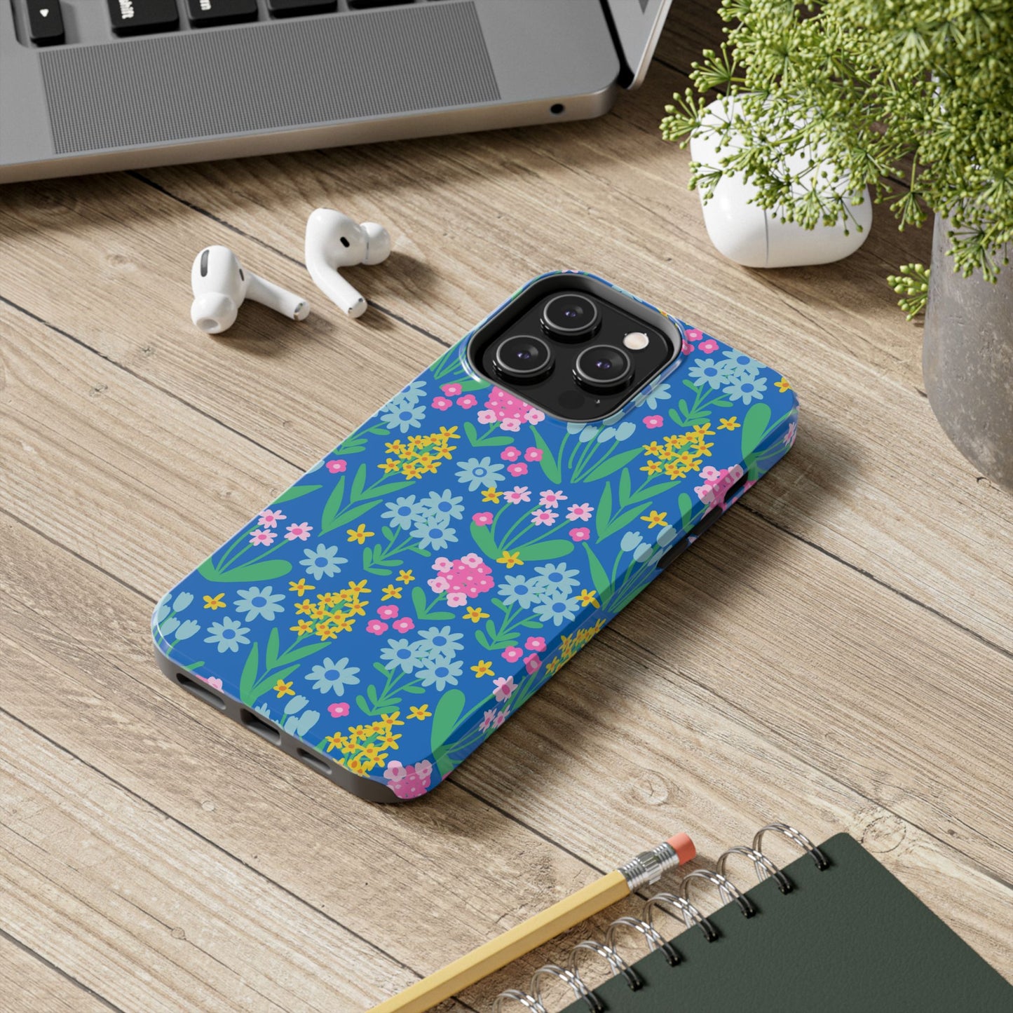 Wildflower Wishes | Blue Floral Tough iPhone Samsung Cases | Nature Inspired iPhone Cover