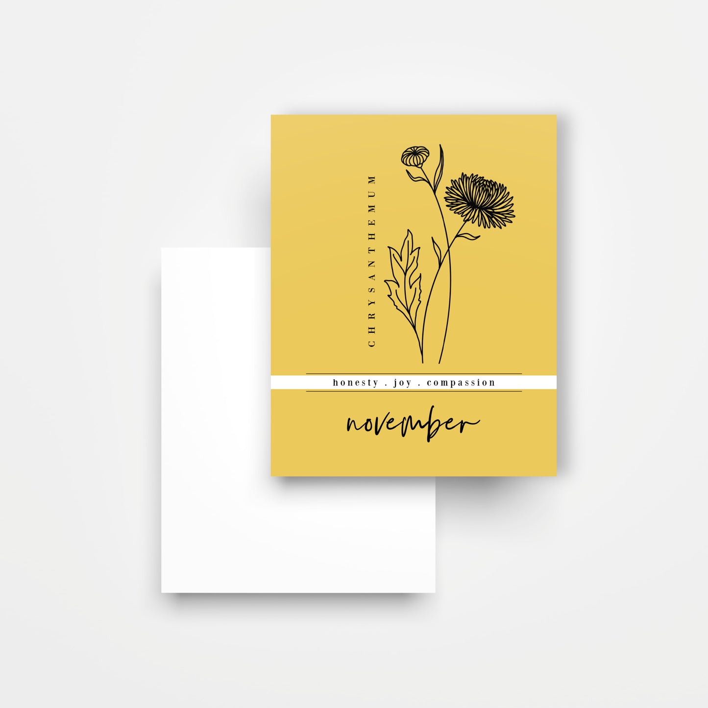 12 Month Birth Flower Notecards + Envelopes | Full Year Birthday Postcards | Gift Note Card Decor Mini Prints