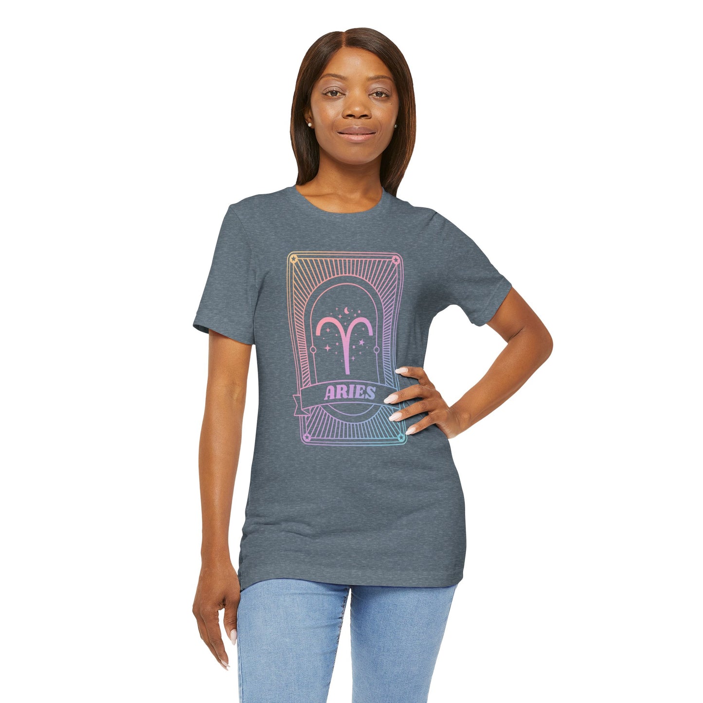 Aries Zodiac Unisex Jersey Tee - Celestial Astrology Shirt for Astrology Lovers | 10 Color Options