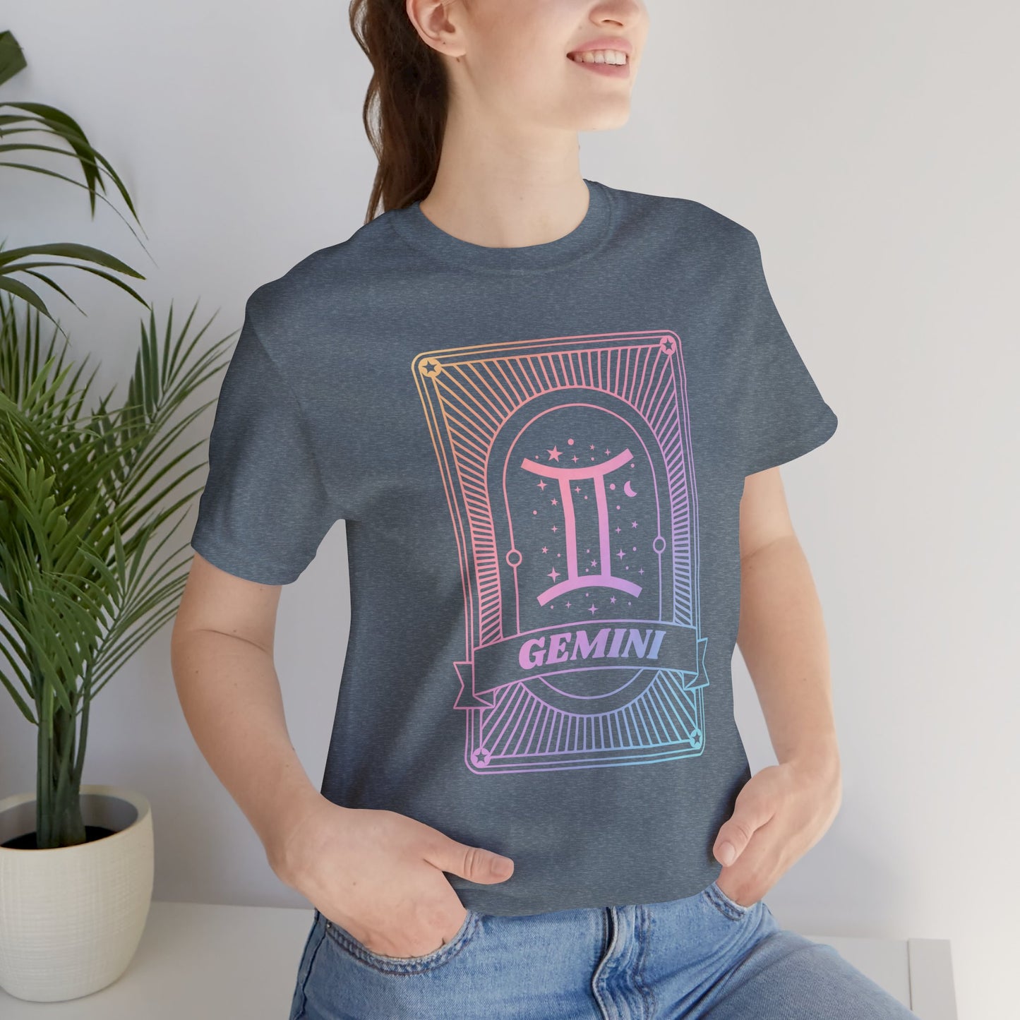 Gemini Zodiac Unisex Jersey Tee - Celestial Astrology Shirt for Astrology Lovers