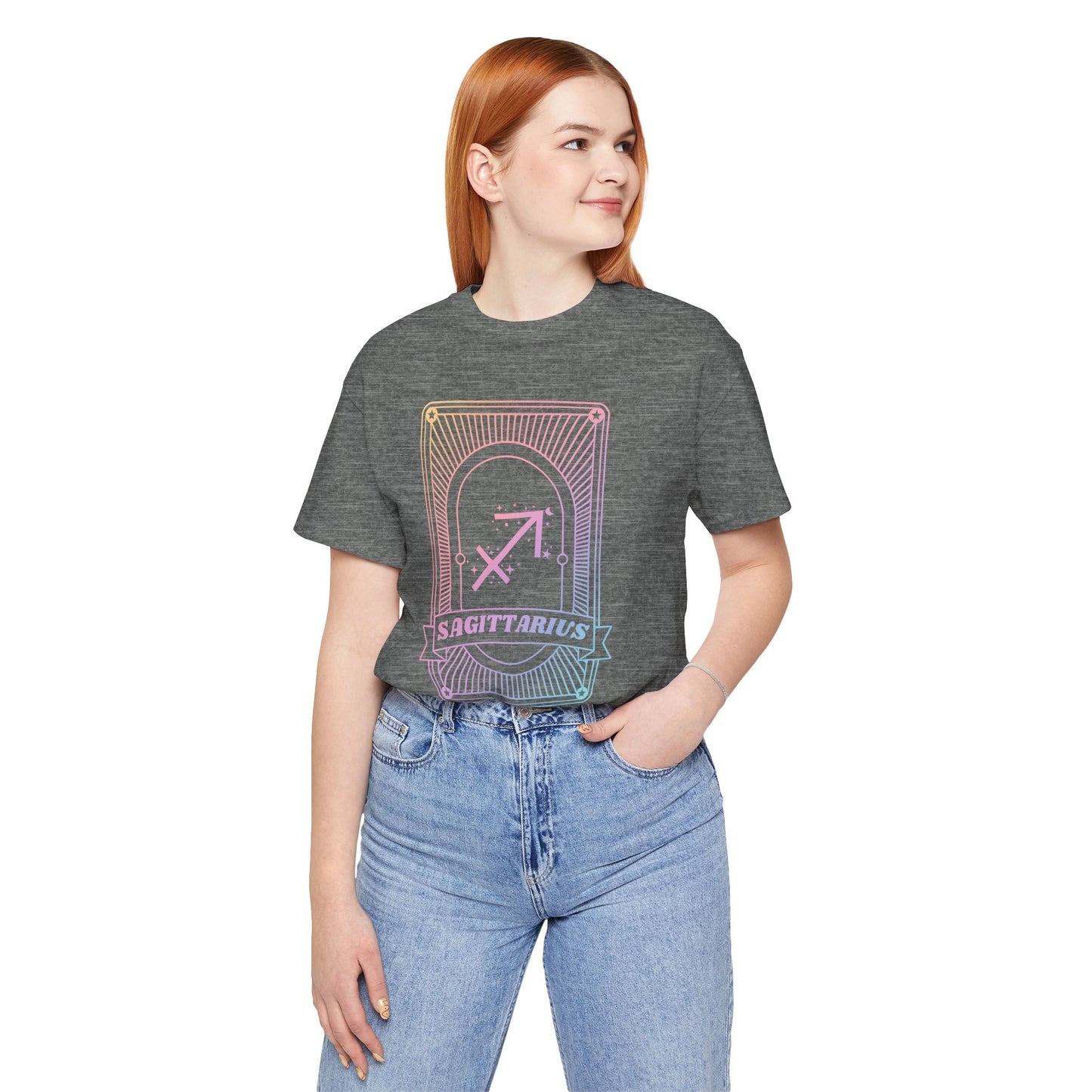 Sagittarius Zodiac Graphic Tee - Rainbow Astrology Shirt for Astrology Lovers | 10 Color Options