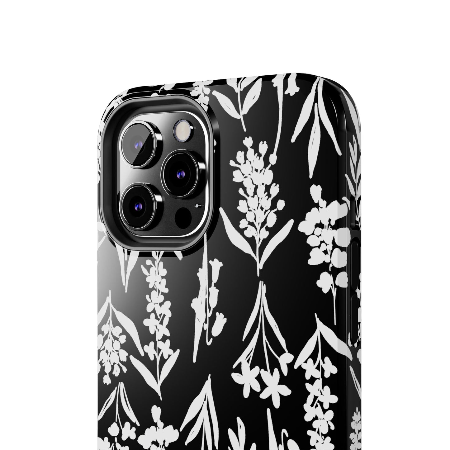 Black & White Floral Tough Phone Cases | Nature Inspired iPhone Cover