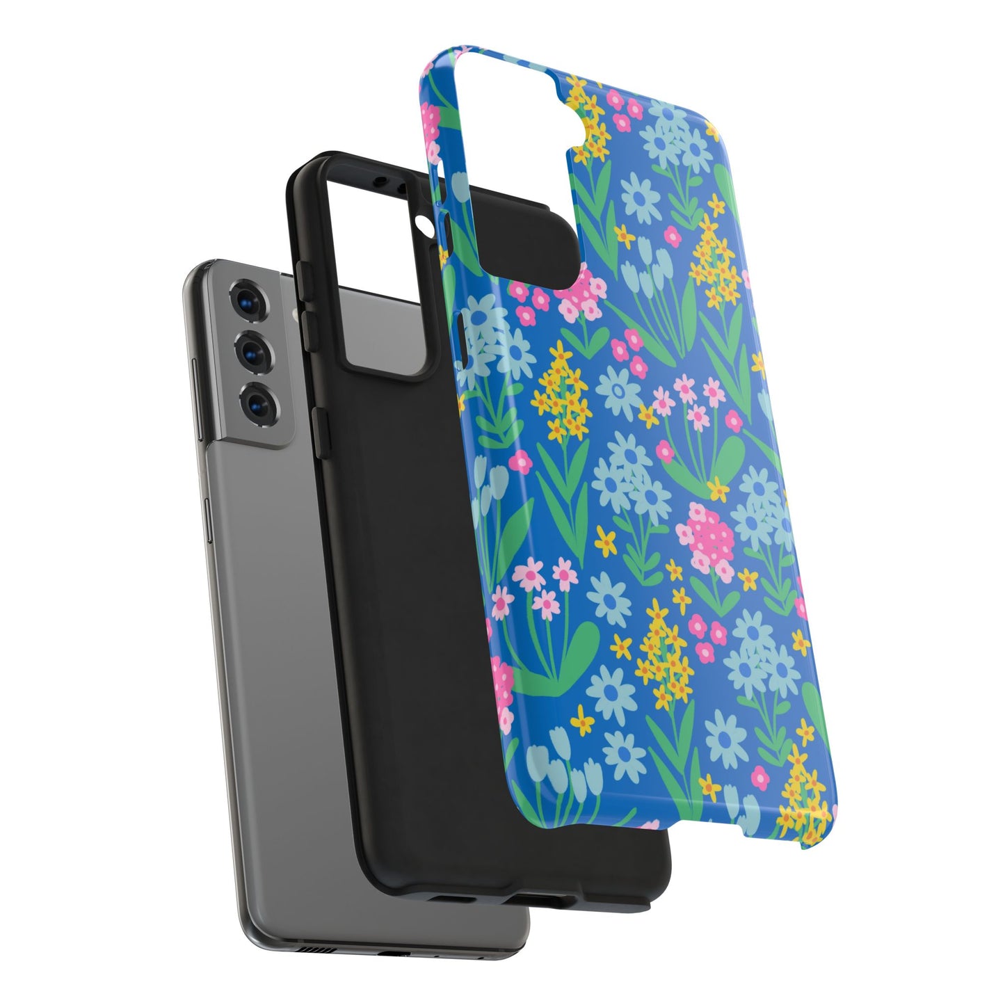 Wildflower Wishes | Blue Floral Tough iPhone Samsung Cases | Nature Inspired iPhone Cover