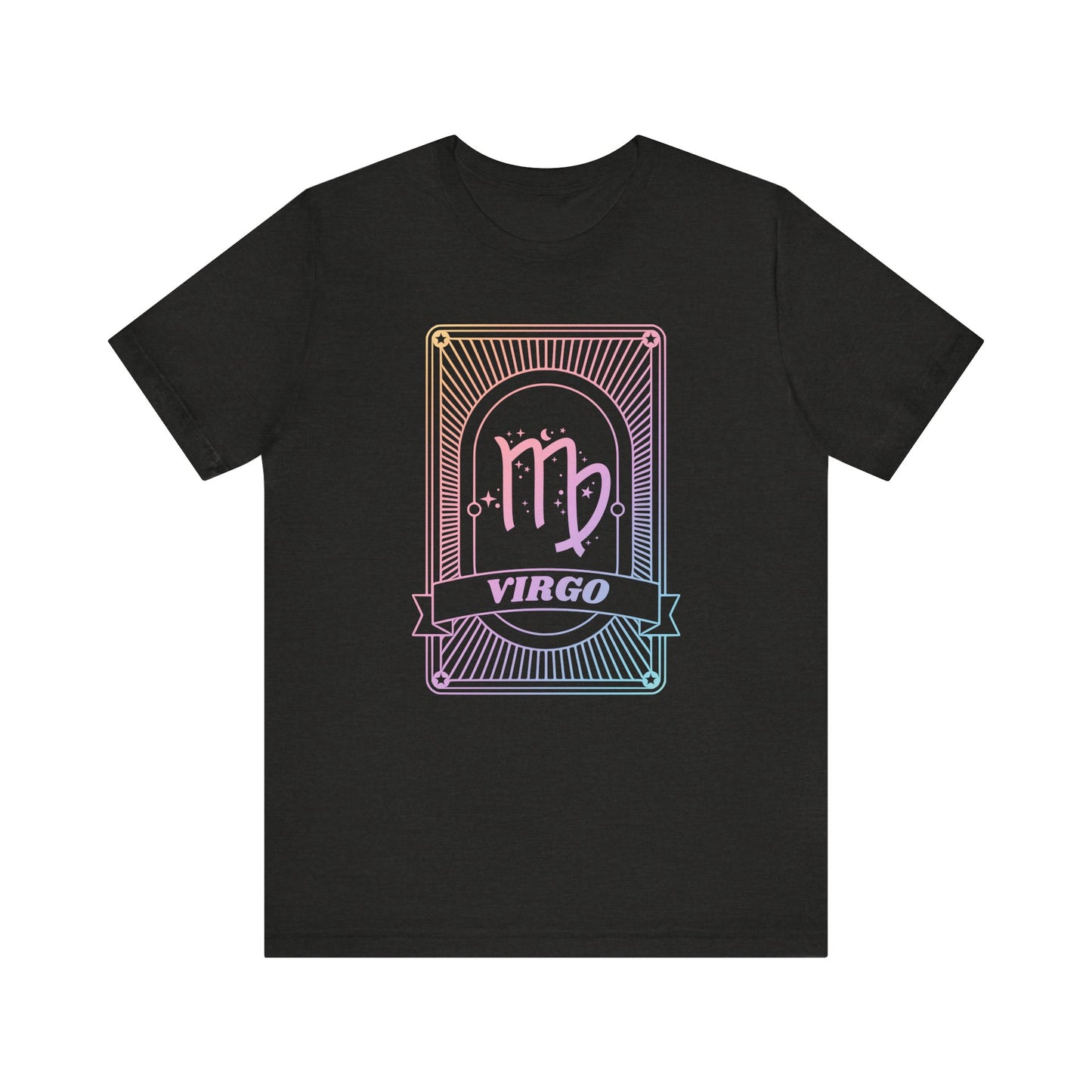 Virgo Zodiac Graphic Tee - Rainbow Astrology Shirt for Astrology Lovers | 10 Color Options