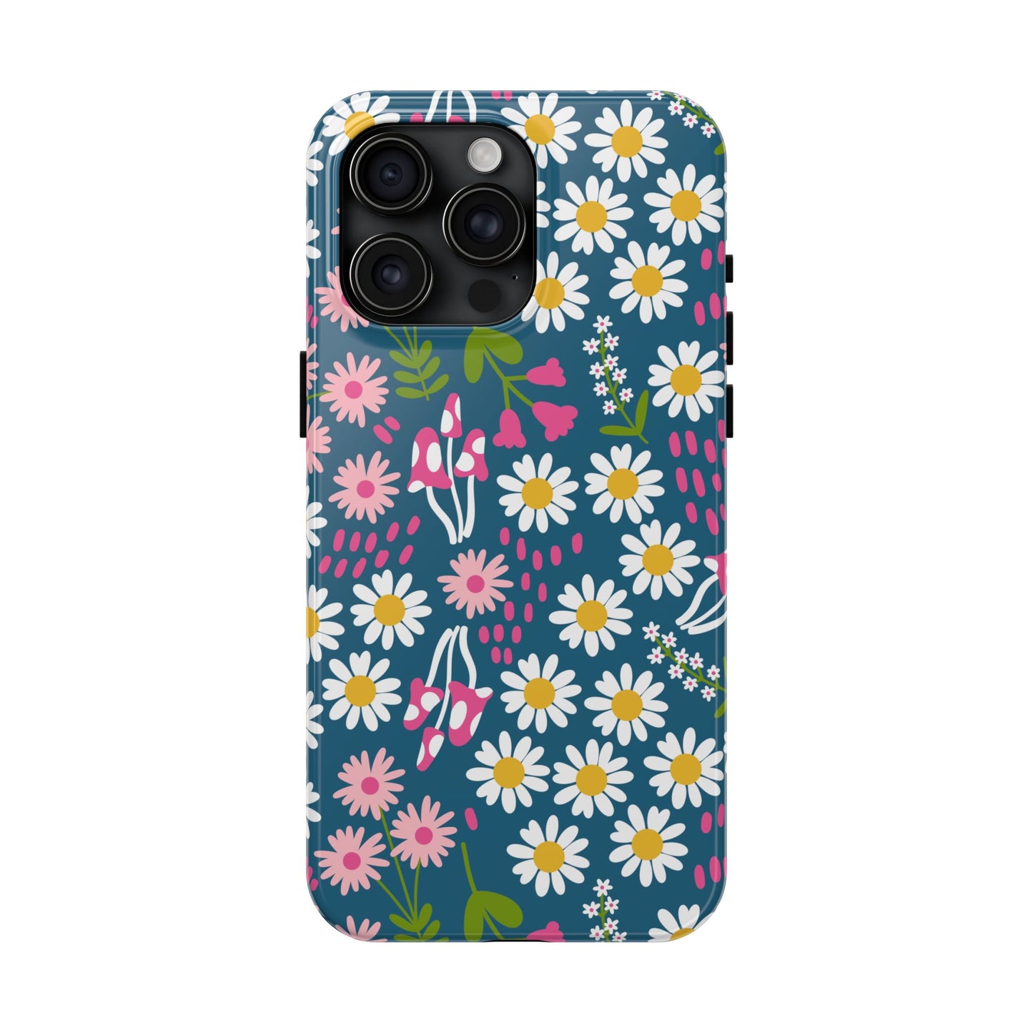 Florals + Mushrooms | Blue Tough Phone Case