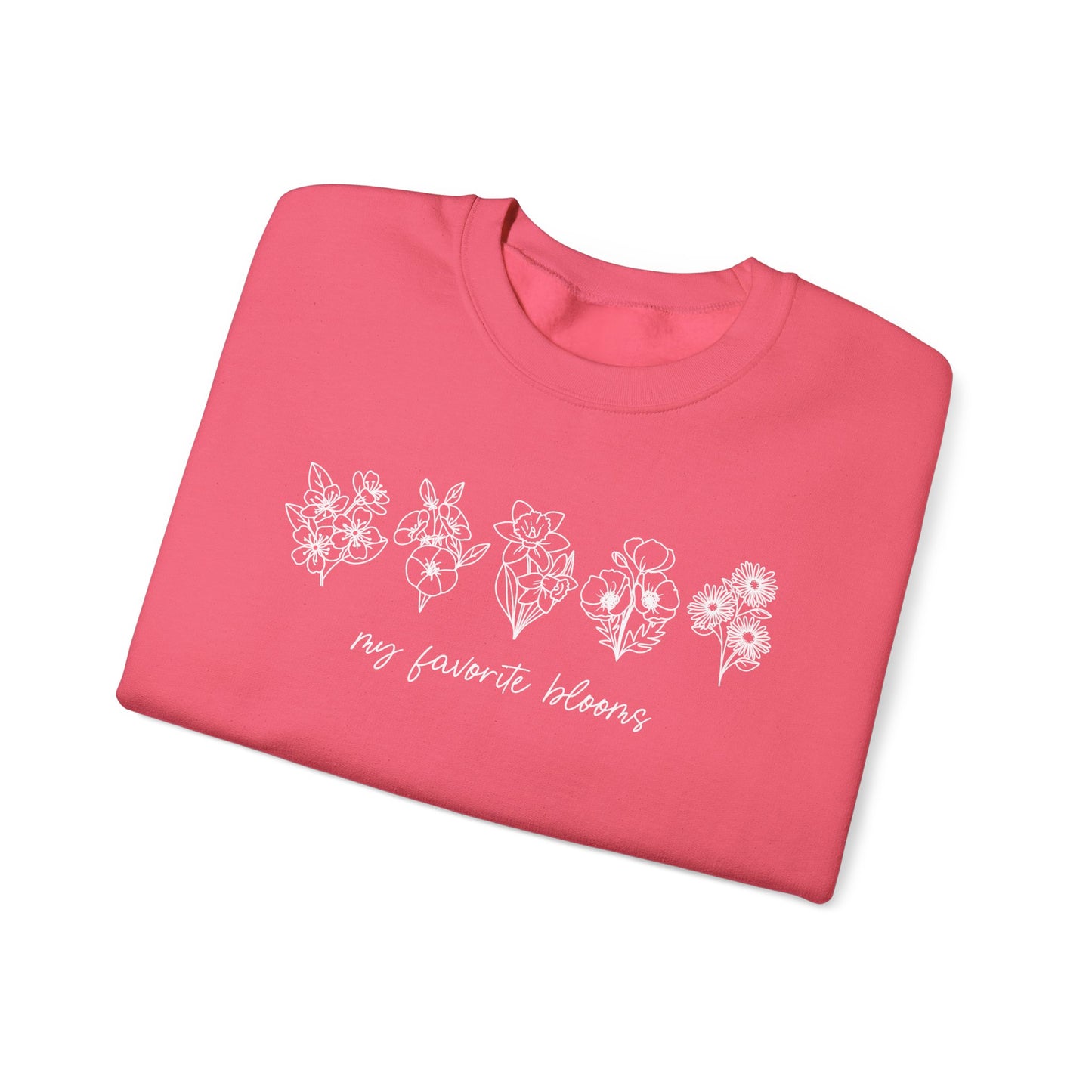 Birth Flower Garden | Up to 12 Flowers Unisex Heavy Blend™ Crewneck Sweatshirt