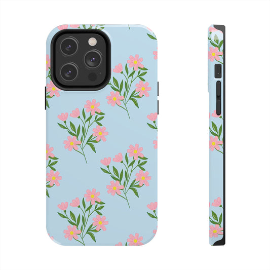 Pink Comsos Flowers Tough Phone Case | Garden Inspired Gift | Floral Phone Cover